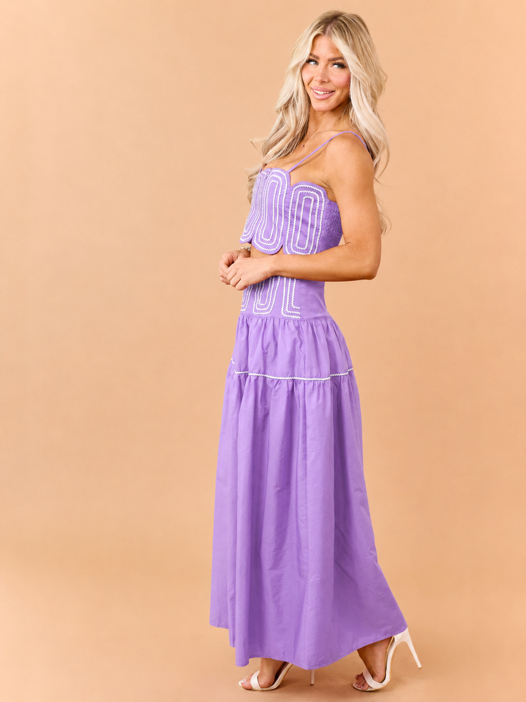 PRE-ORDER Iris Cotton Contrast Detail Tank Top and Skirt Set SHIP ETA 8/25