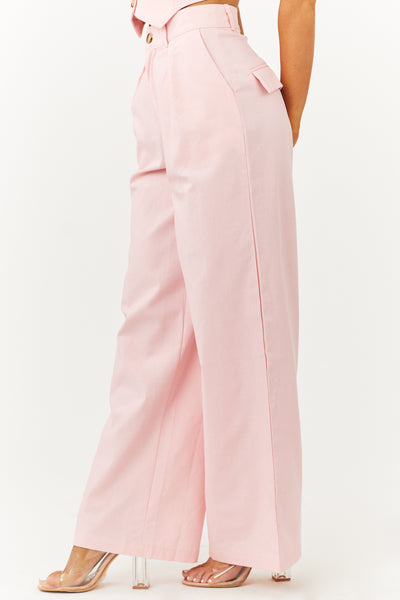 Cherry Blossom Button Up Vest and Pants Set