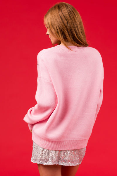 Cherry Blossom Christmas Ornament Graphic Sweater