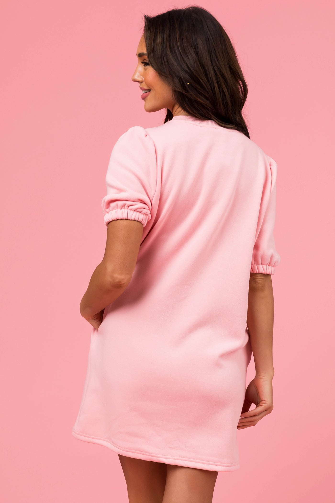 Cherry Blossom 'XOXO' Half Sleeve Fleece Dress