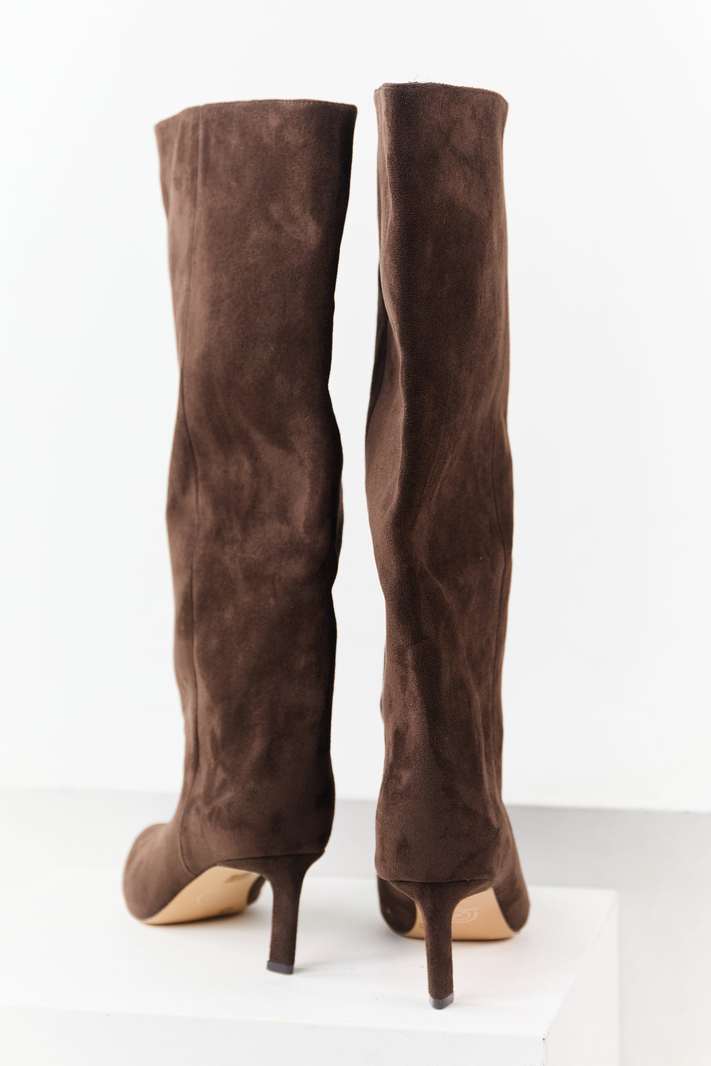 Chinese Laundry Cocoa Faux Suede Heeled Tall Boots