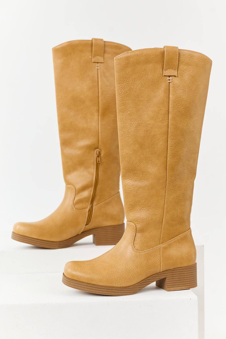 Chinese Laundry Copper Faux Leather Tall Boots