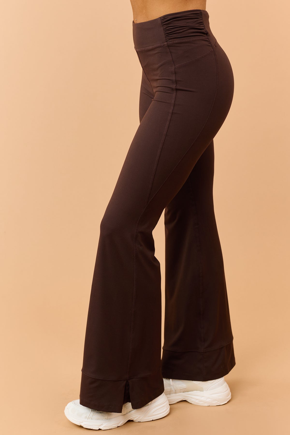 Chocolate Soft Stretchy Athletic Flare Leggings