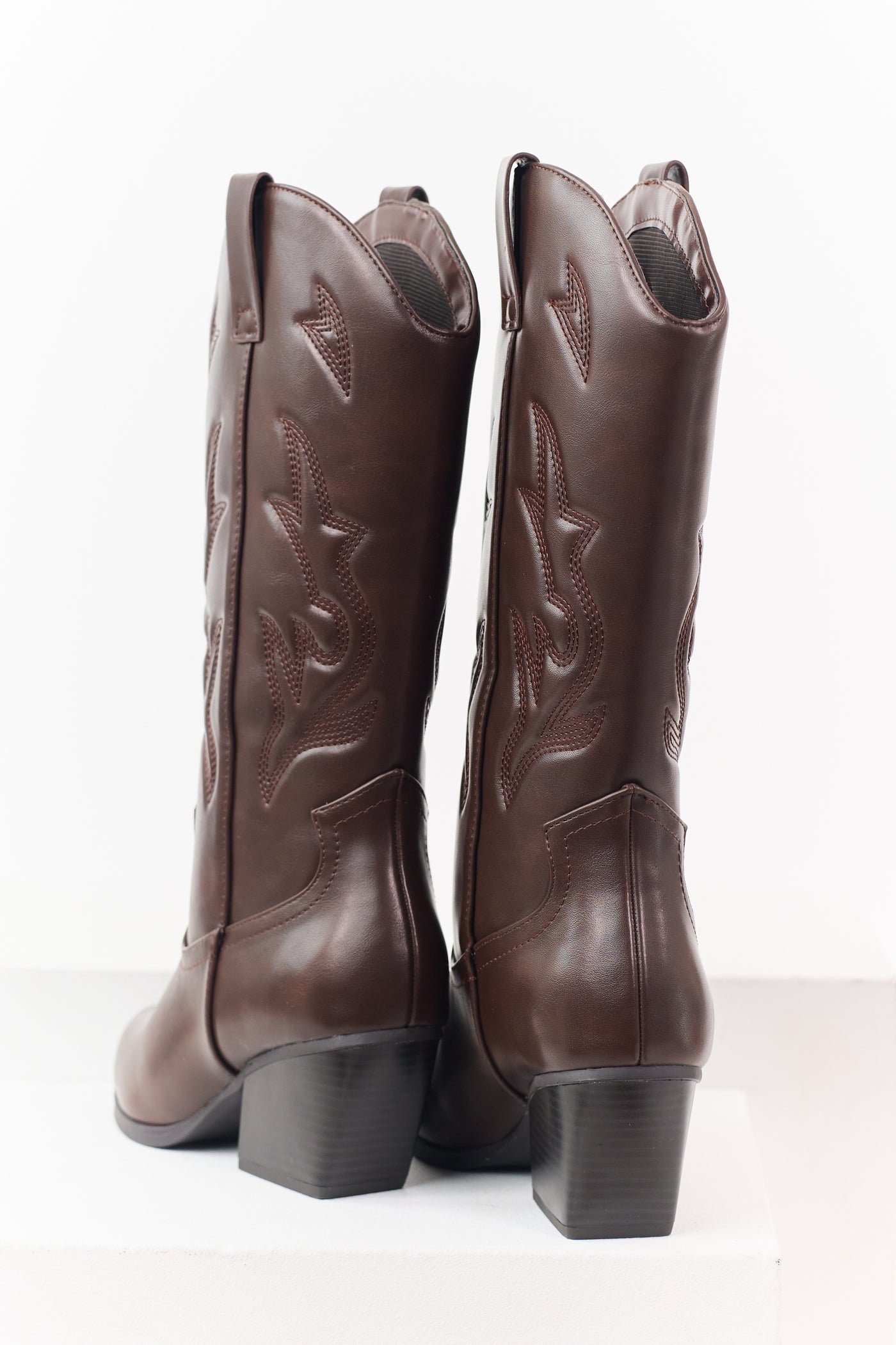 Chocolate Western Embroidered Cowboy Boots