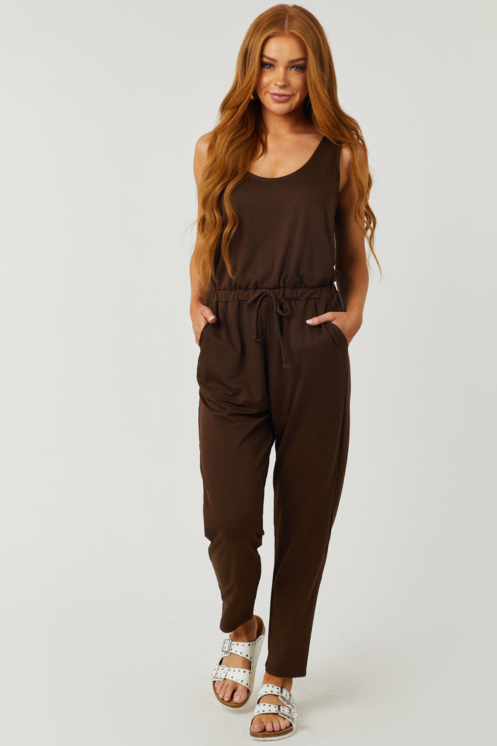 Cocoa Sleeveless Scoop Neck Knit Jumpsuit