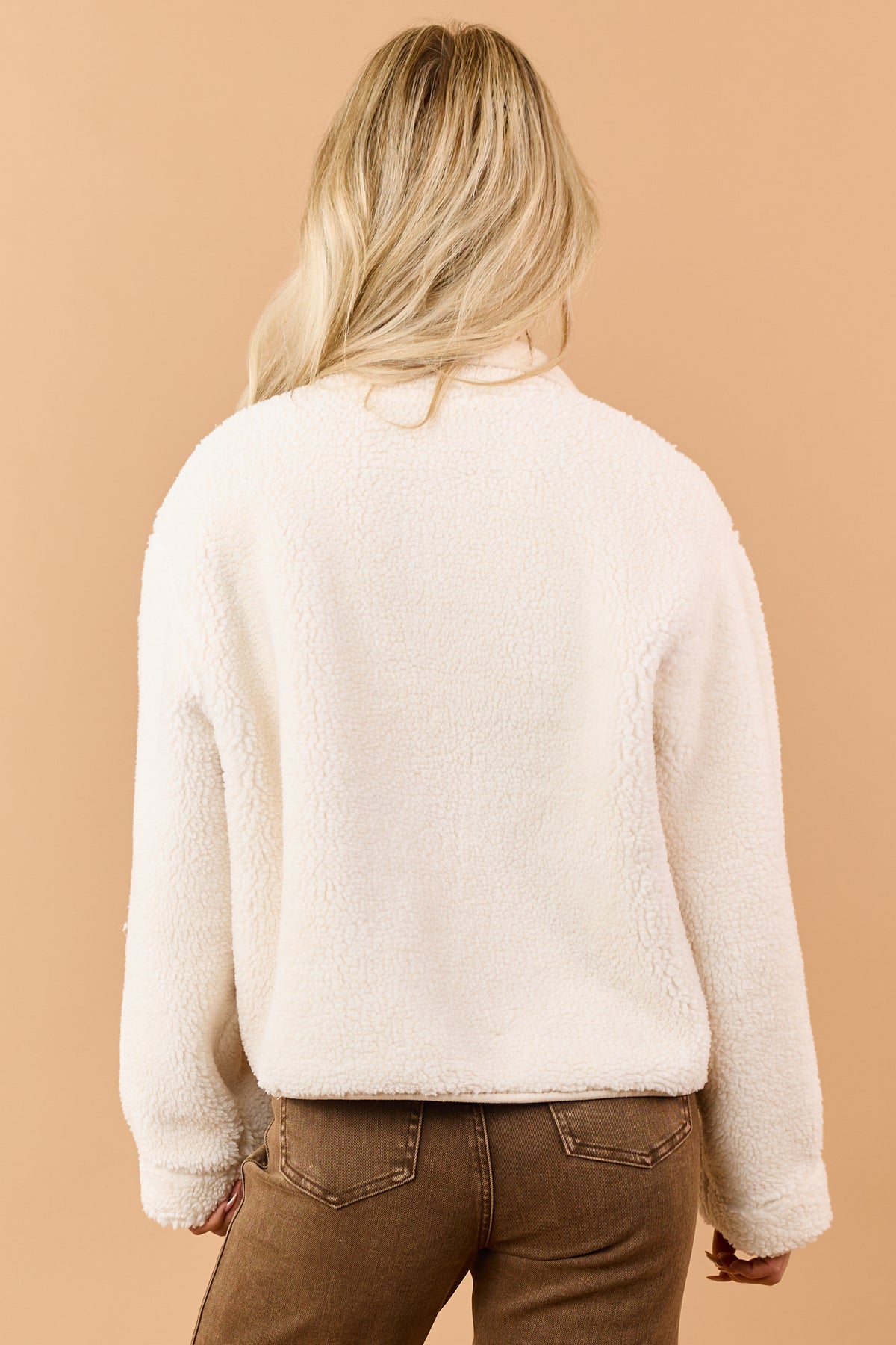 Coconut Faux Suede Reversible Sherpa Jacket