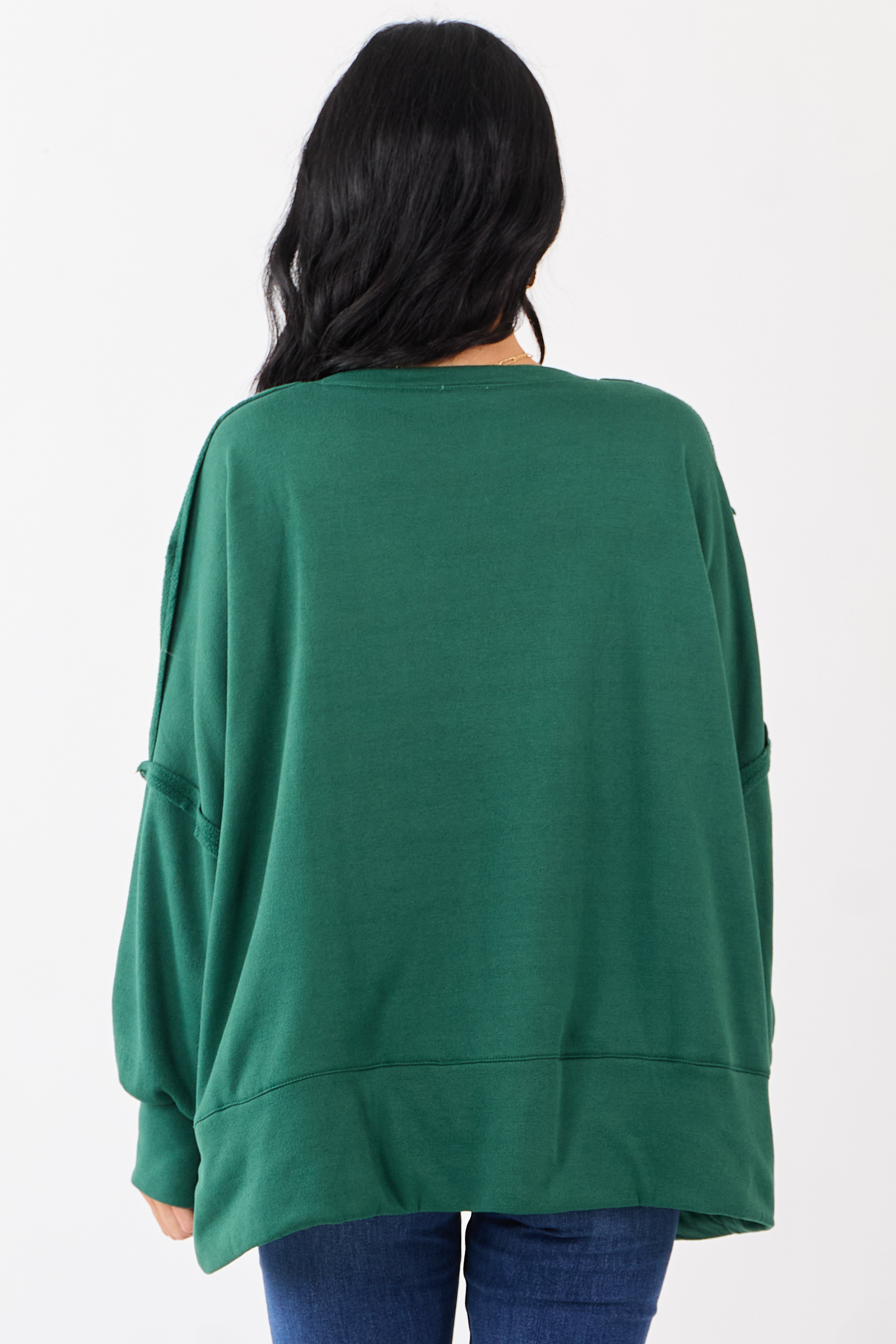 Hunter Green 'Holly Jolly' Plaid Lettering Fleece Top