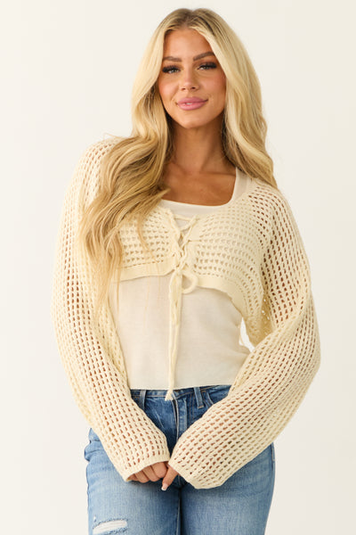 トップス kiss the club lace cropped cardigan lace cropped cardigan | KISS THE CLUB
