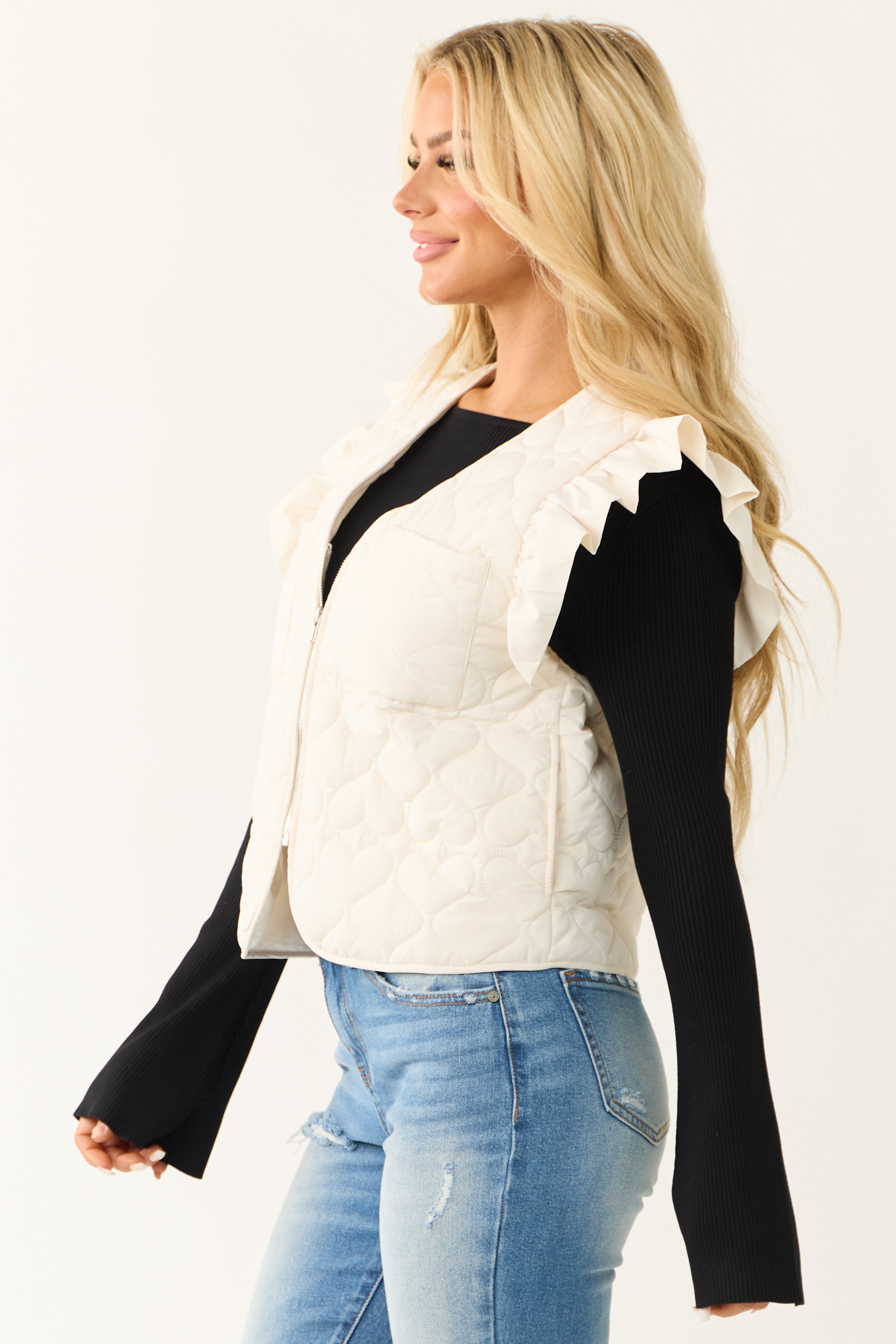 【Eaphi】FLUFFY PEPLUM VEST FLUFFY PEPLUM VEST Eaphi