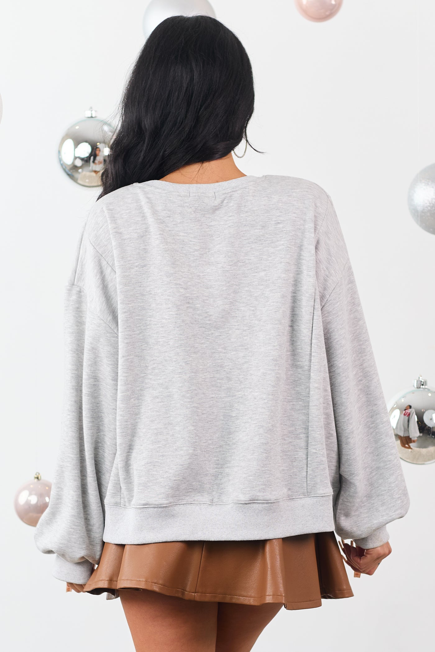 Dove Grey 'Ho Ho Ho' Graphic Sweatshirt