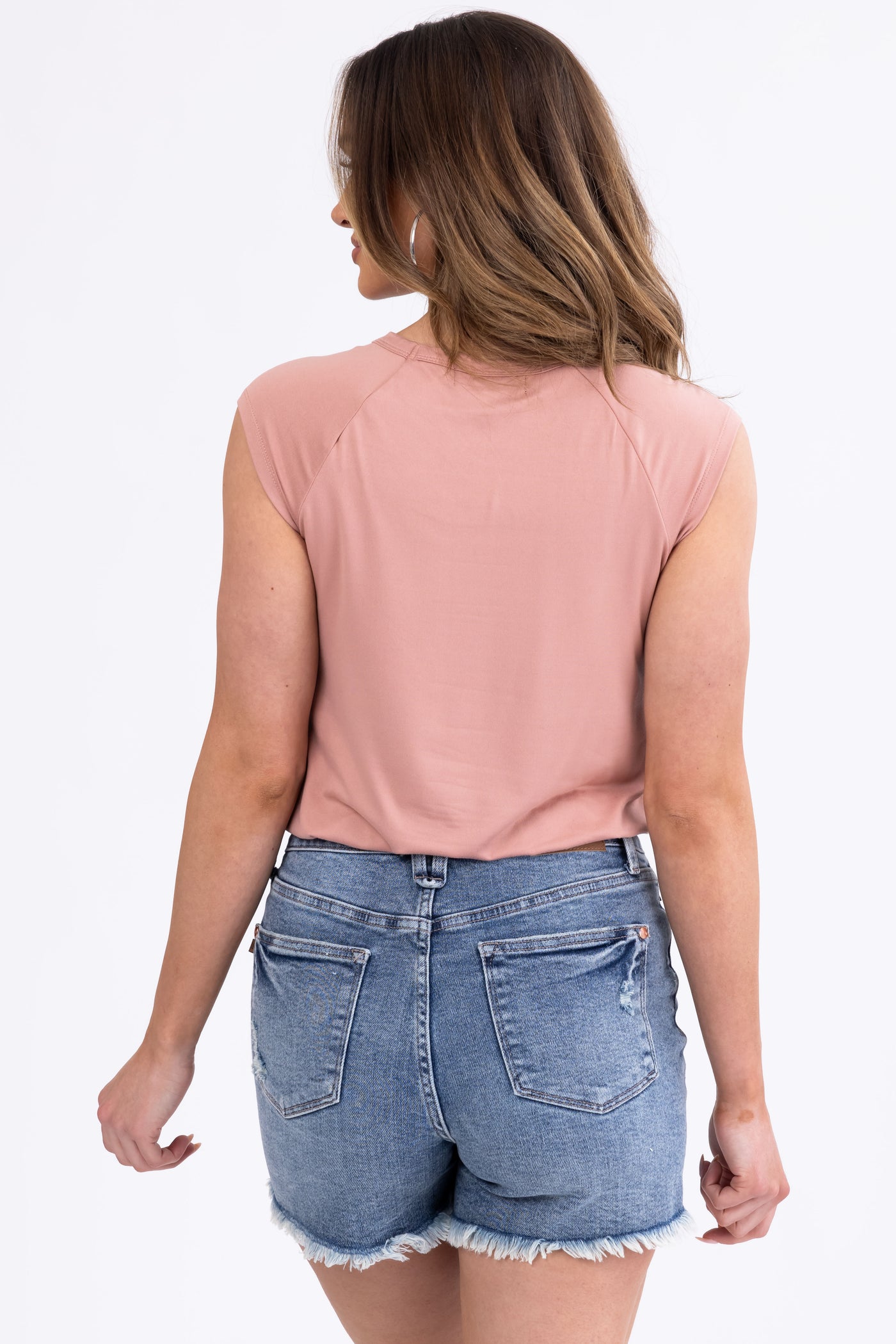 Dusty Blush Cap Sleeve Knit Cropped Top