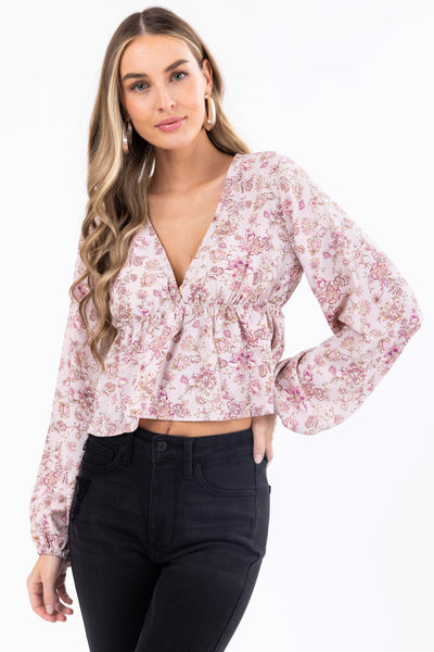 Dusty-Blush-Floral-Print-V-