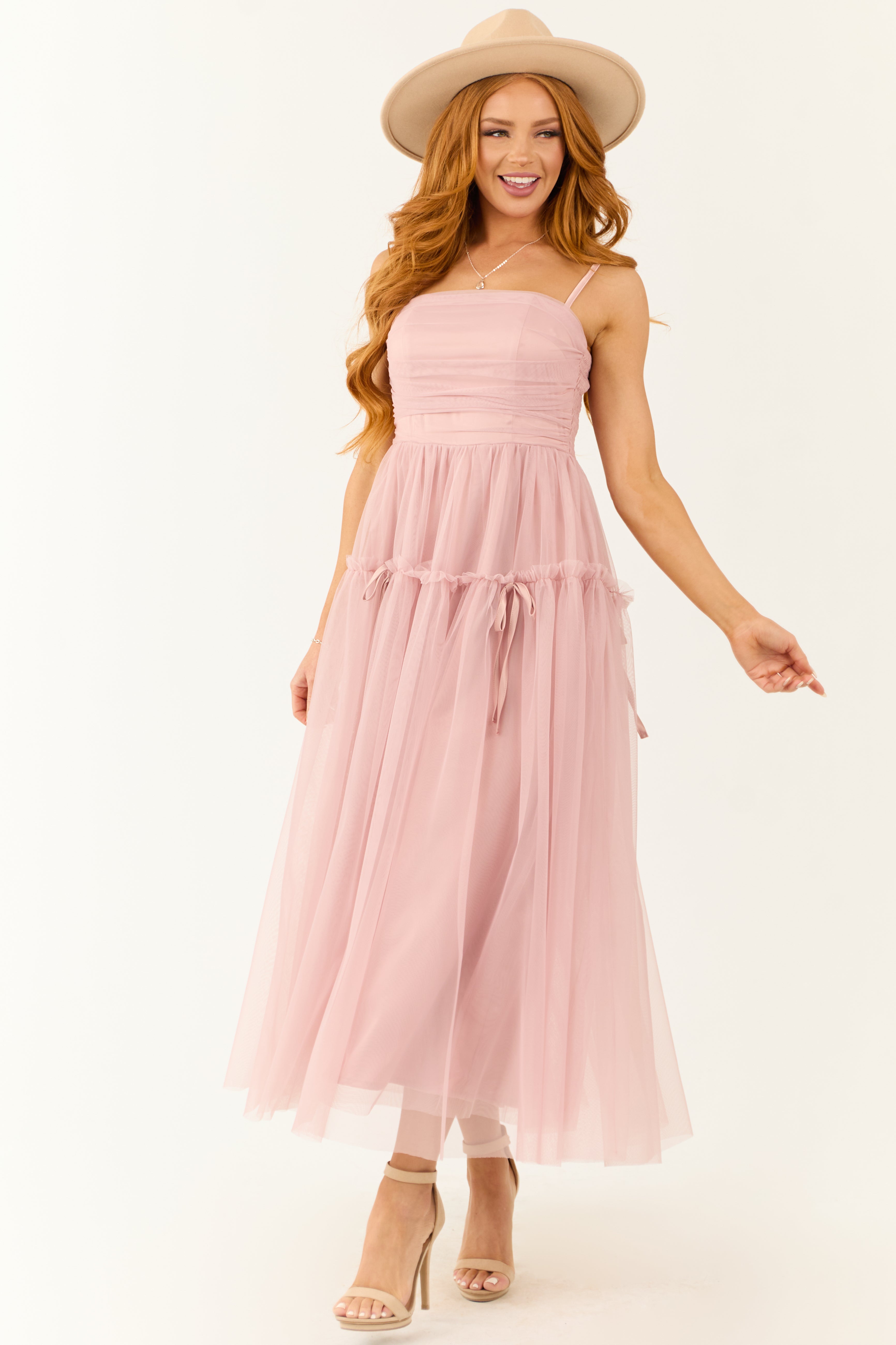 Dusty Blush Square Neck Ruched Maxi Dress | Lime Lush Boutique Dusty Blush Square Neck Ruched Maxi Dress | Lime Lush Boutique