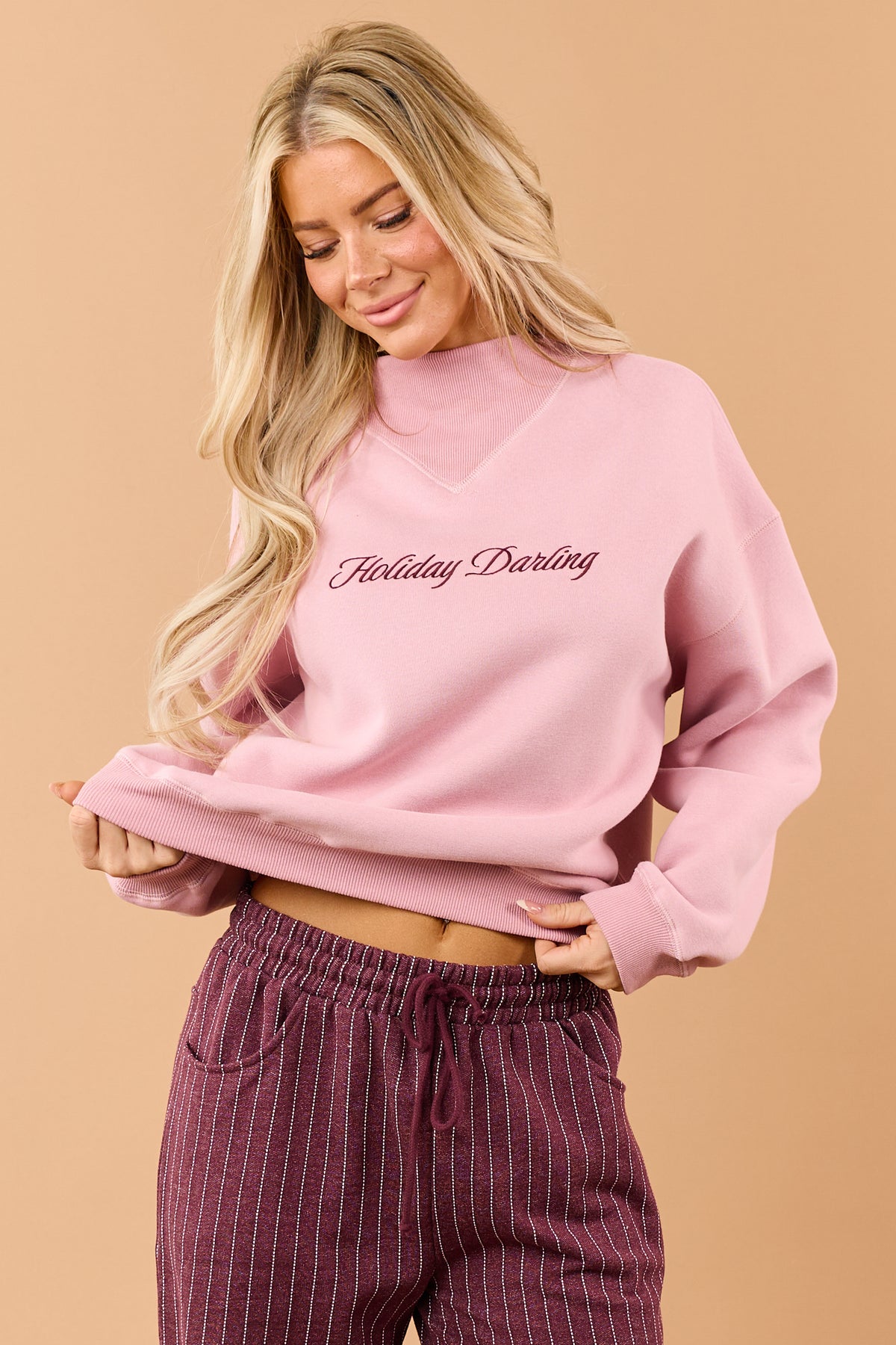 Dusty Carnation 'Holiday Darling' Sweatshirt