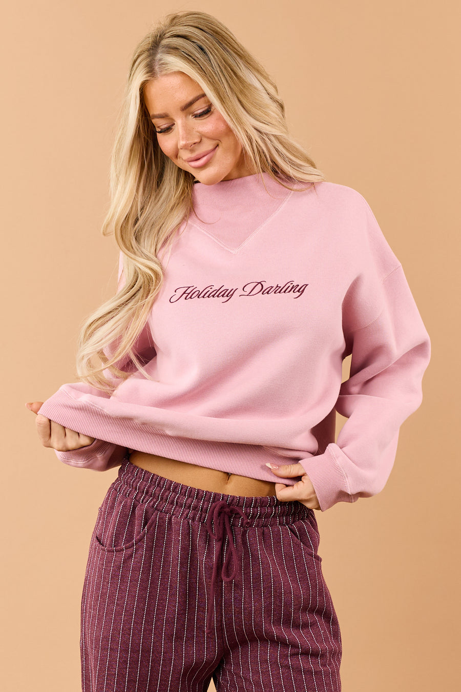 Dusty Carnation 'Holiday Darling' Sweatshirt