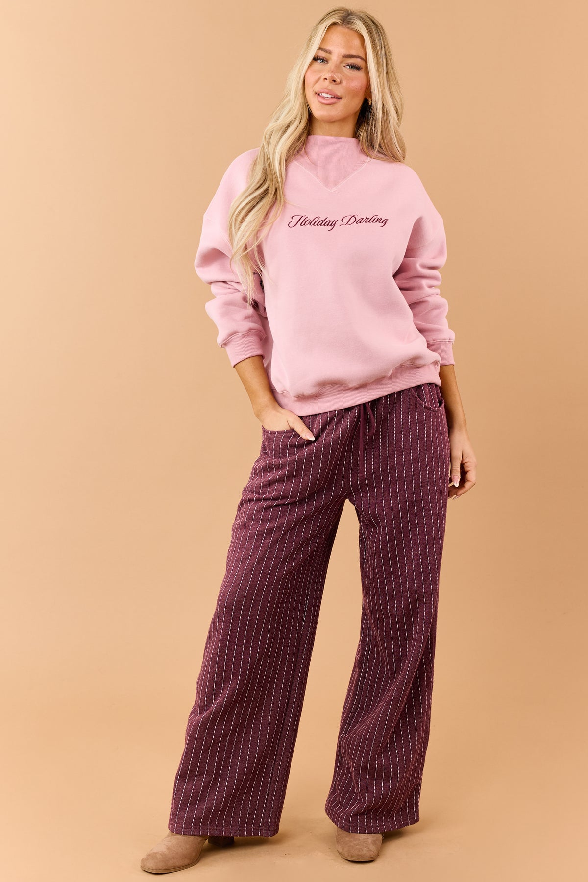 Dusty Carnation 'Holiday Darling' Sweatshirt
