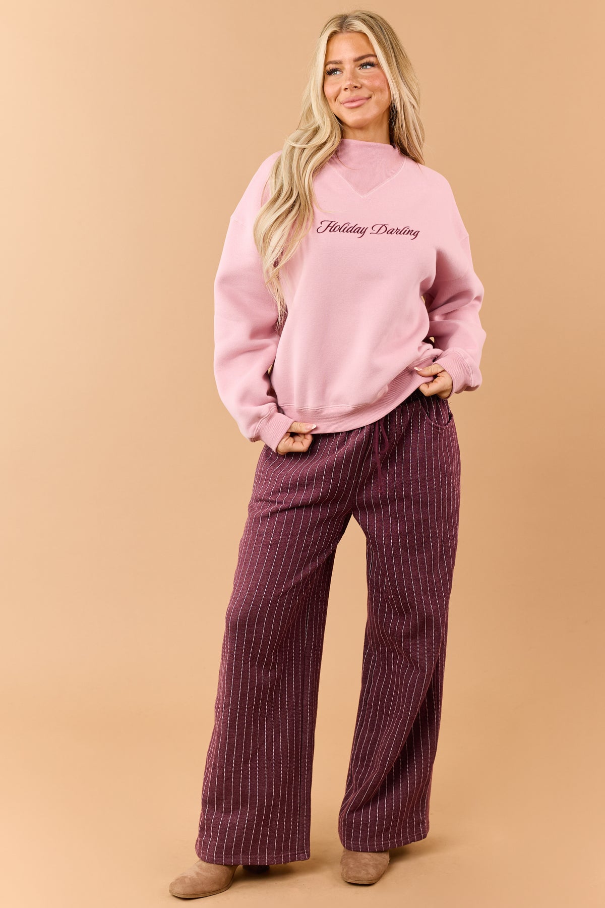 Dusty Carnation 'Holiday Darling' Sweatshirt