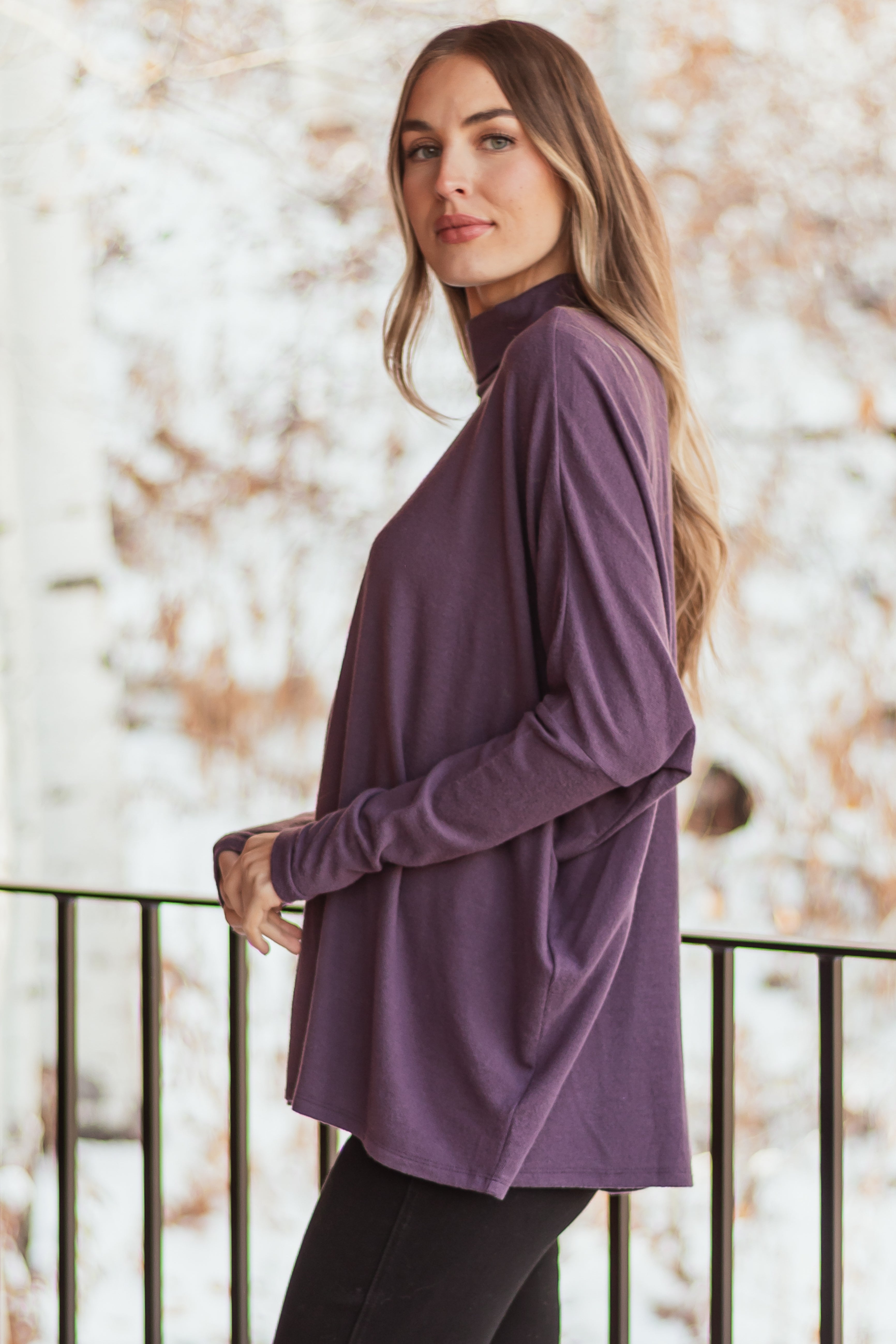 トップス L'Appartement Dolman sleeve sheer Blouse Dolman Sleeve Tops for Women Solid Color V Neck Dolman Tops
