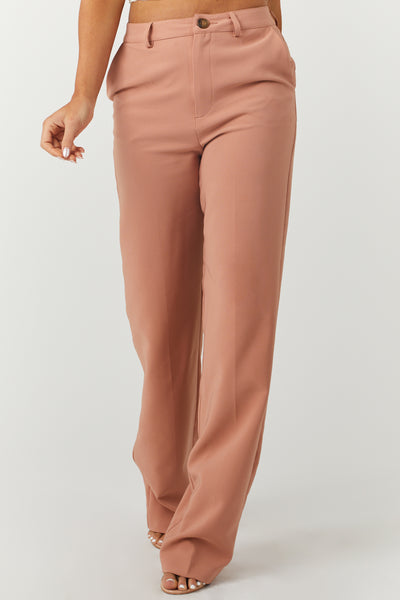 Emily Ginger Straight Leg Dress Pants