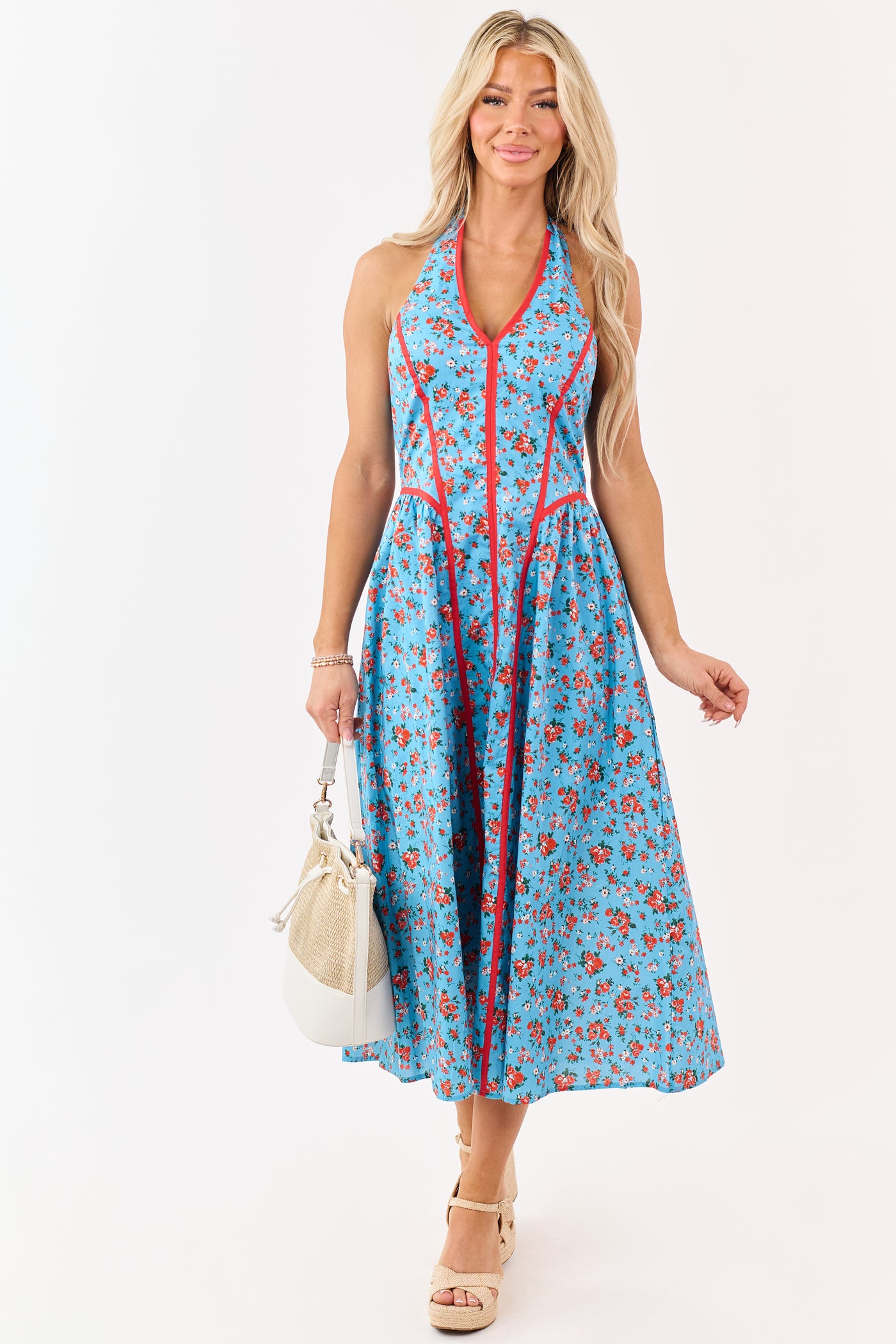 cotton midi dresses Sydney Cotton Midi Dress *Savannah Taylor Exclusive* XL / Blue