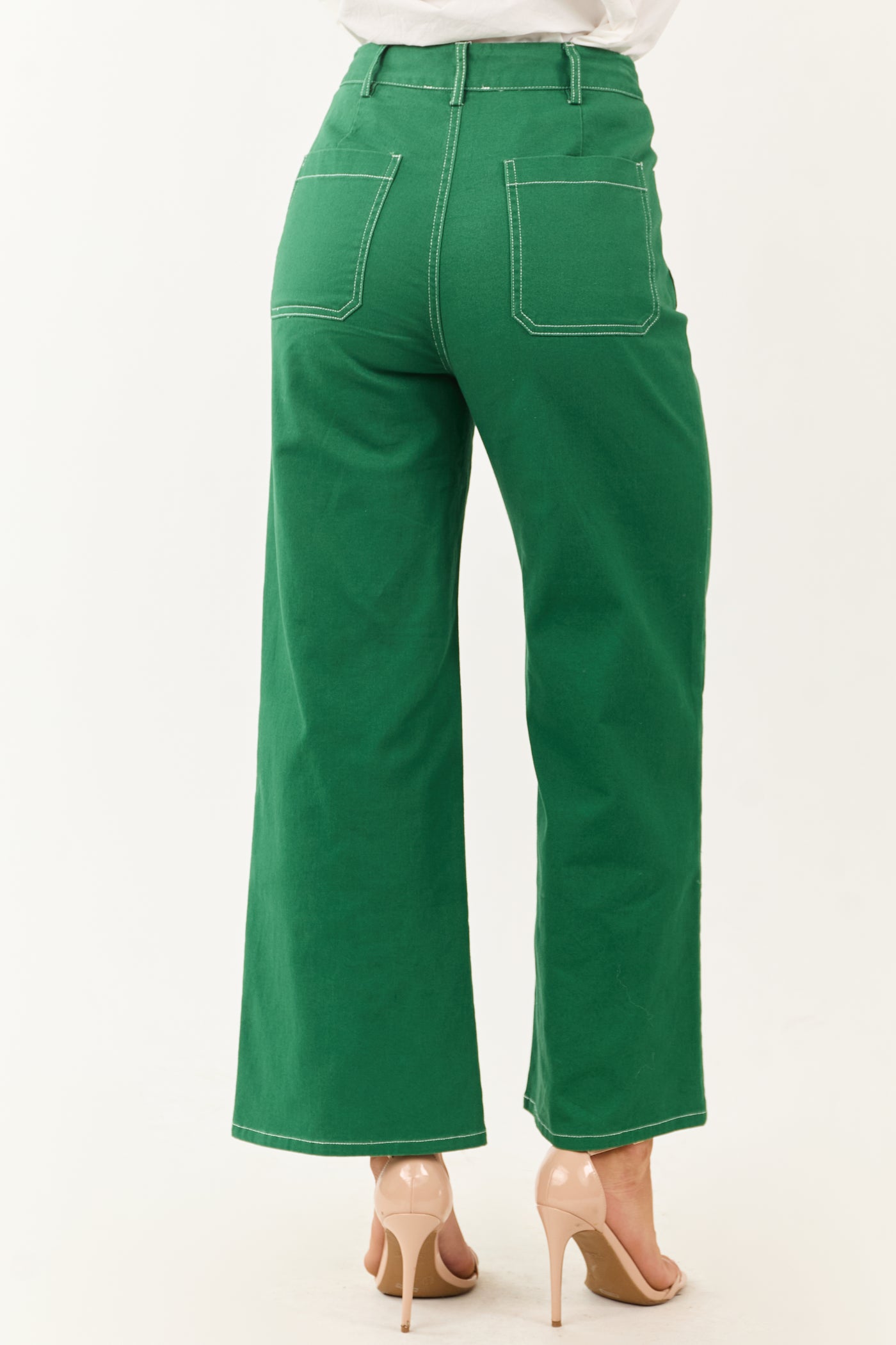 Entro Jade High Rise Wide Leg Denim Pants