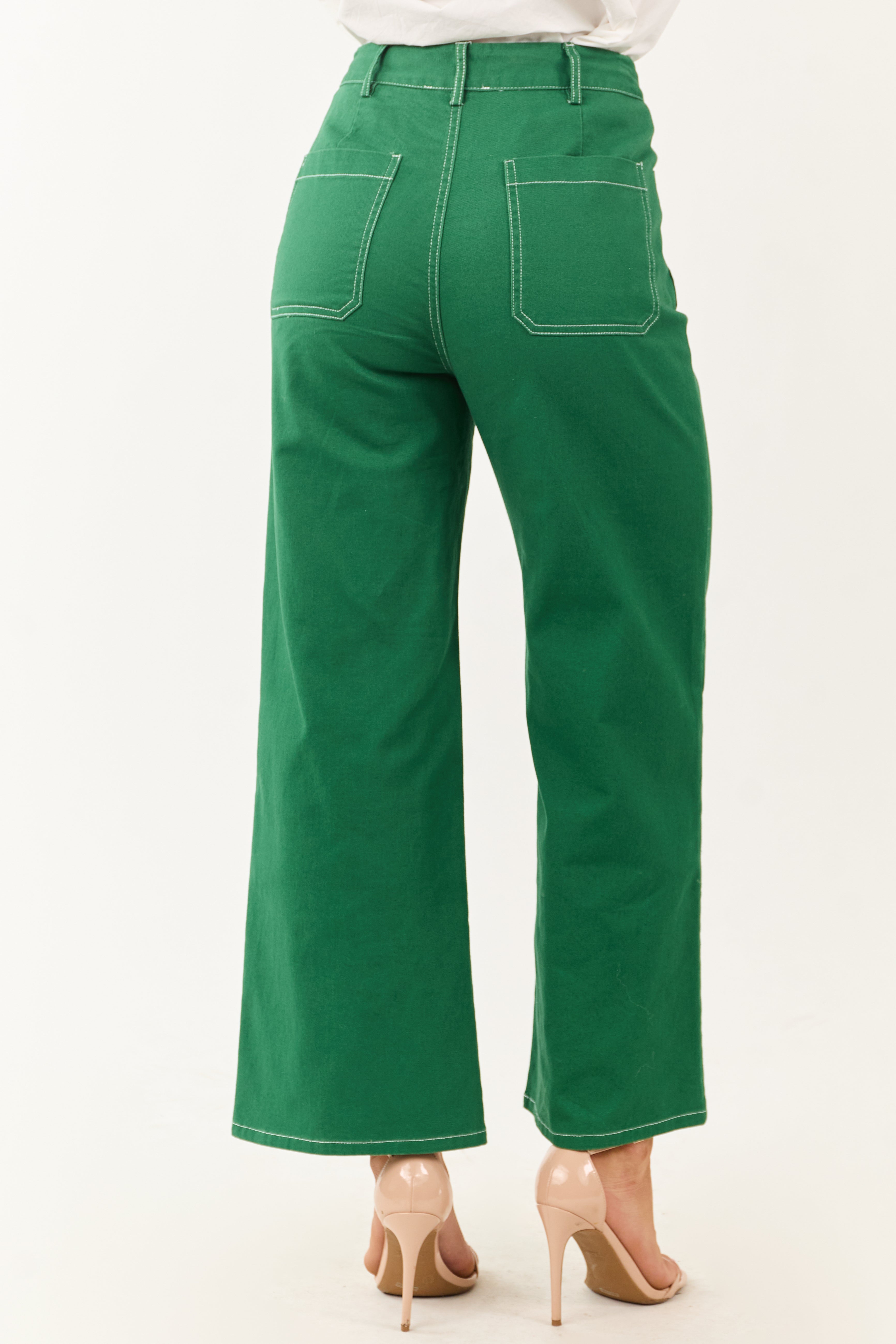 Entro Jade High Rise Wide Leg Denim Pants