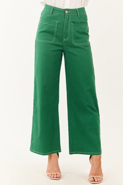 Entro Jade High Rise Wide Leg Denim Pants