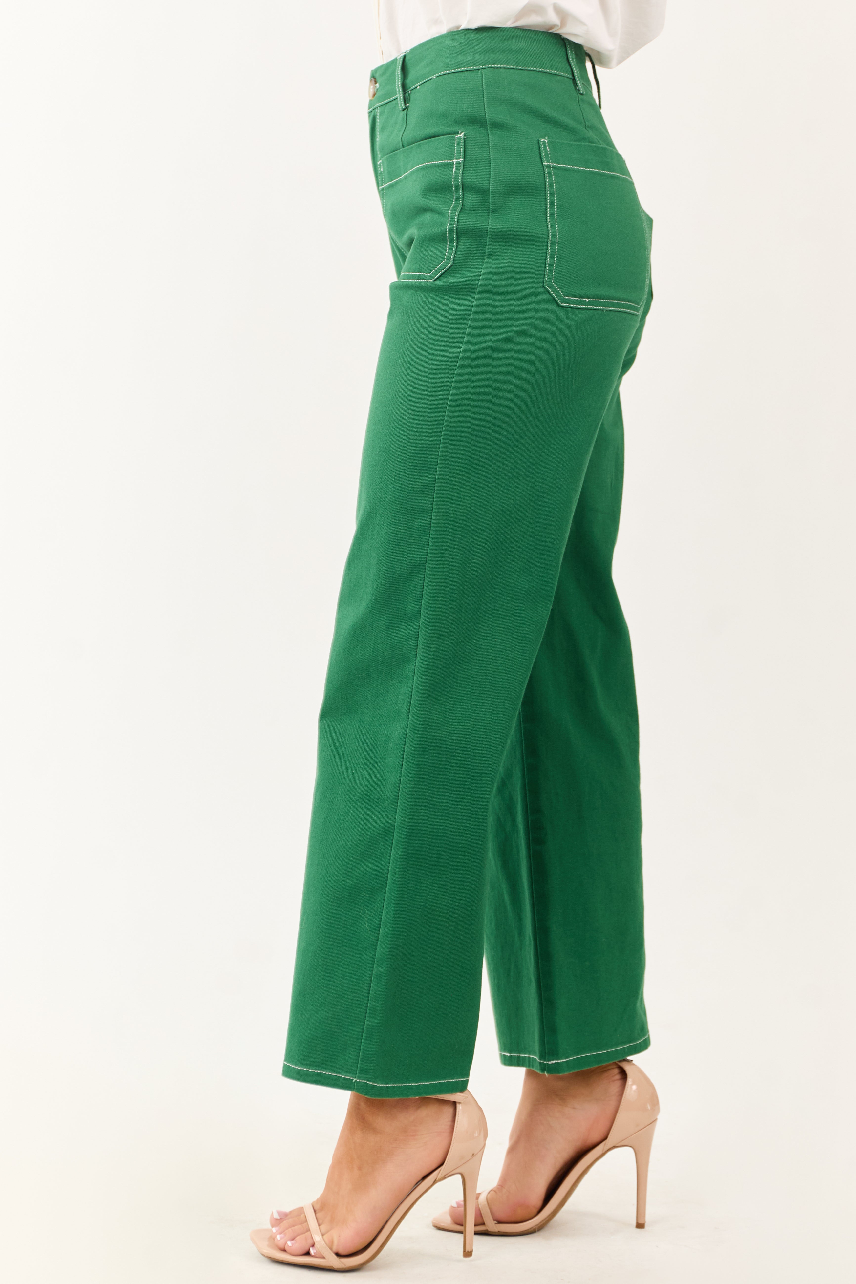 Entro Jade High Rise Wide Leg Denim Pants