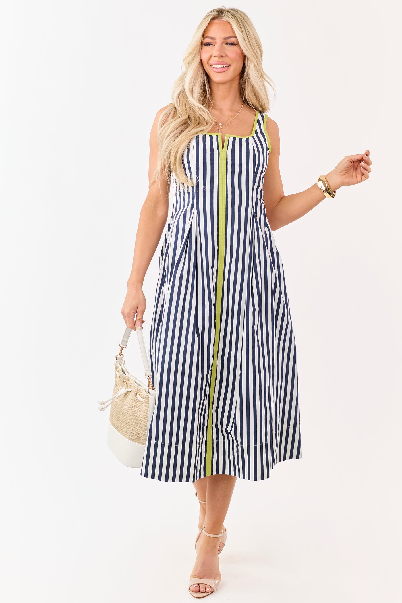 Enchanted Evening Midi Dress-Navy Enchanted Evening Midi Dress-Navy