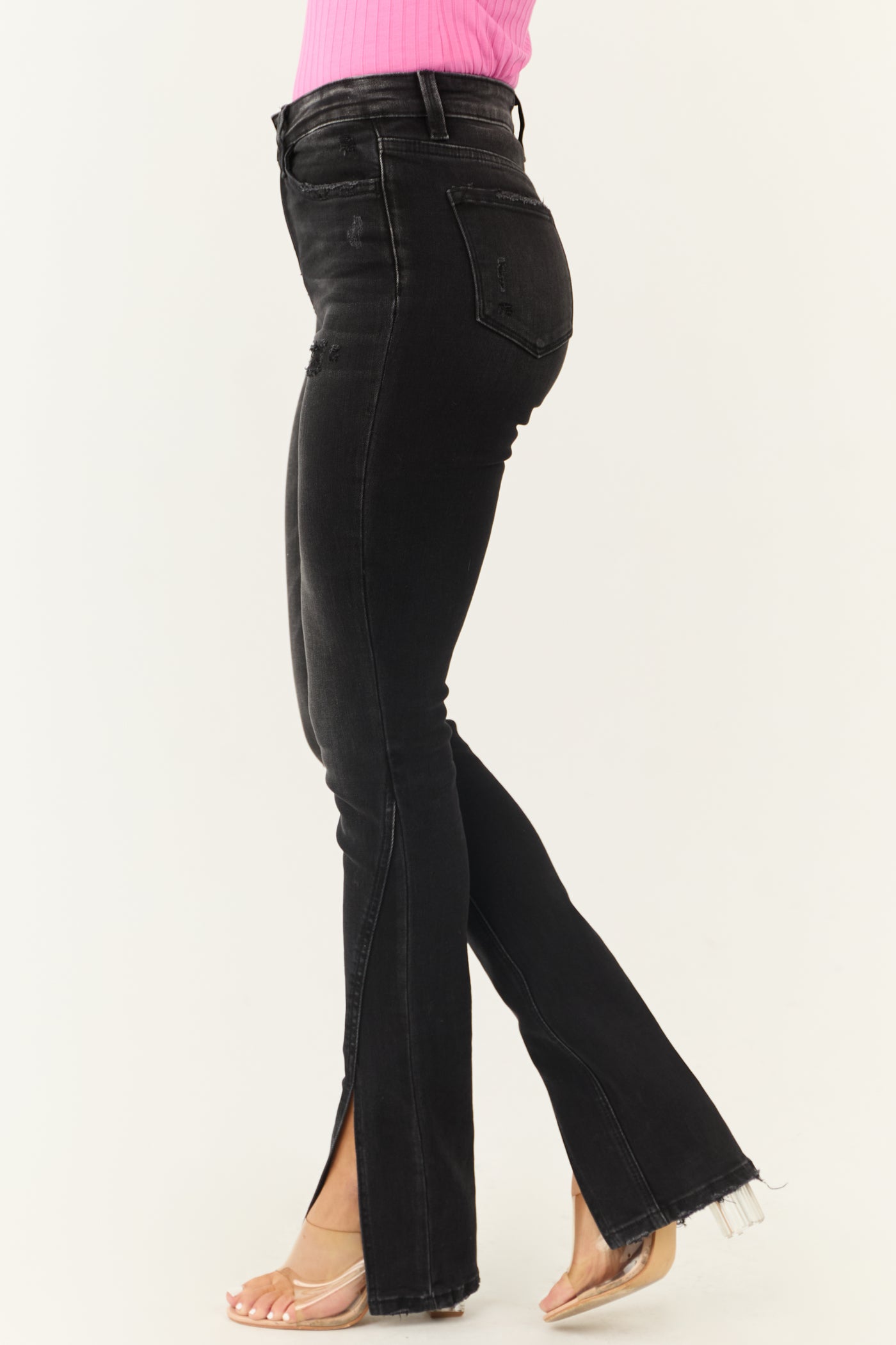 Levis Jeans Slim Bootcut Jeans Womens Flying Monkey Black Slit