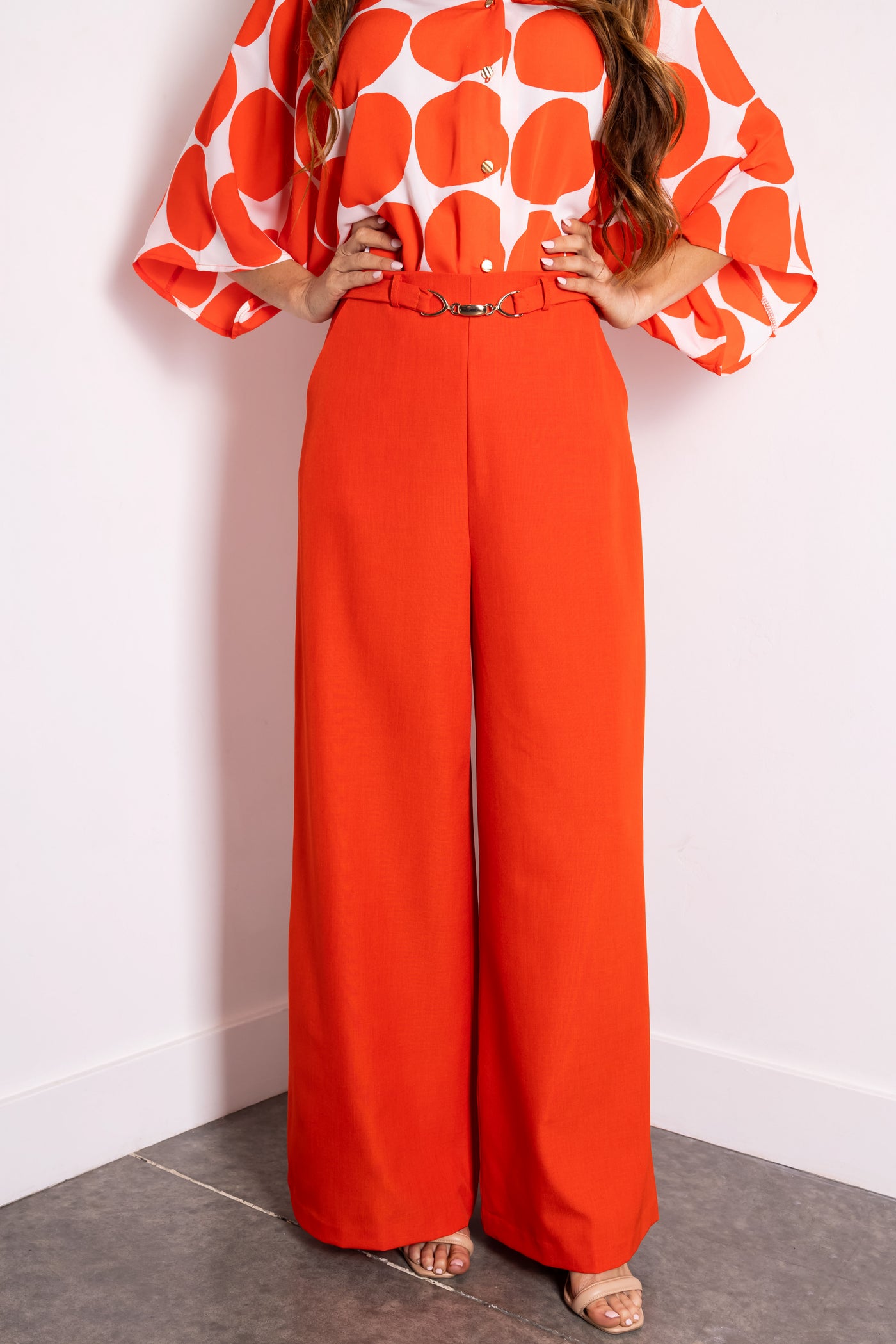 Flying Tomato Lipstick Wide Leg Pants