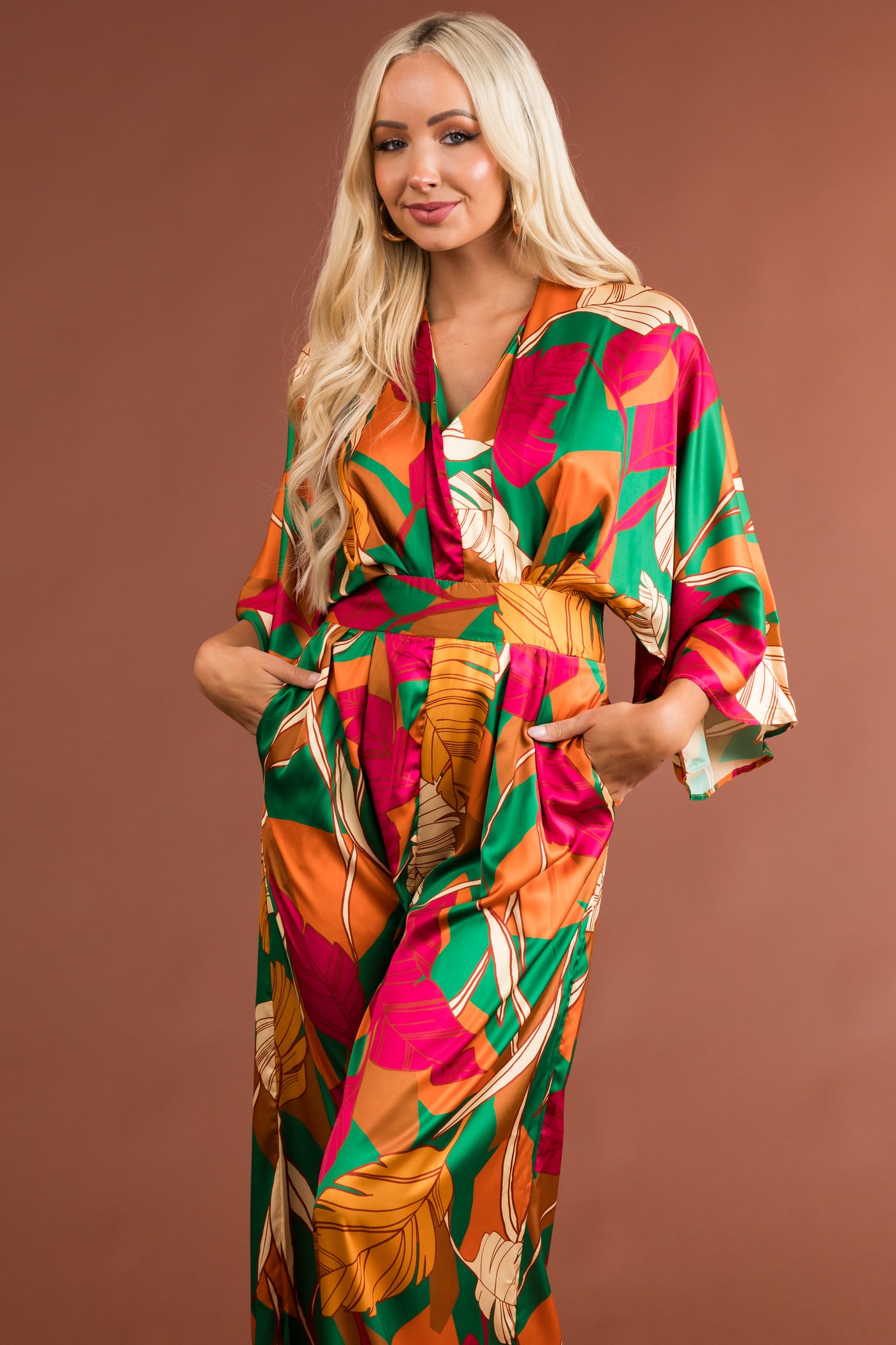 Popular Fashion  Suspenders Lotus Leaf Sleeve Jumpsuit
