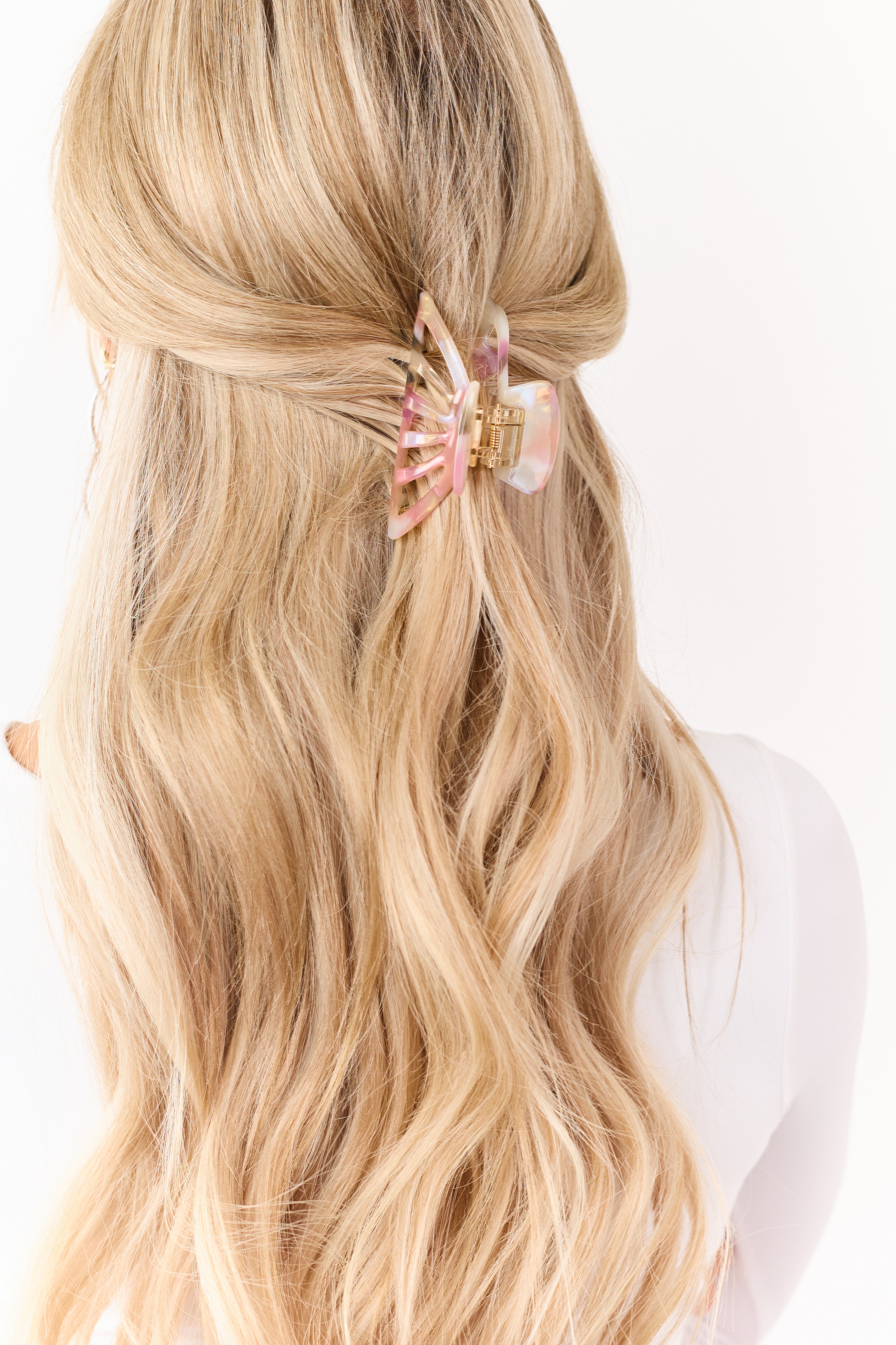 Fuchsia Abstract Pattern Claw Hair Clip