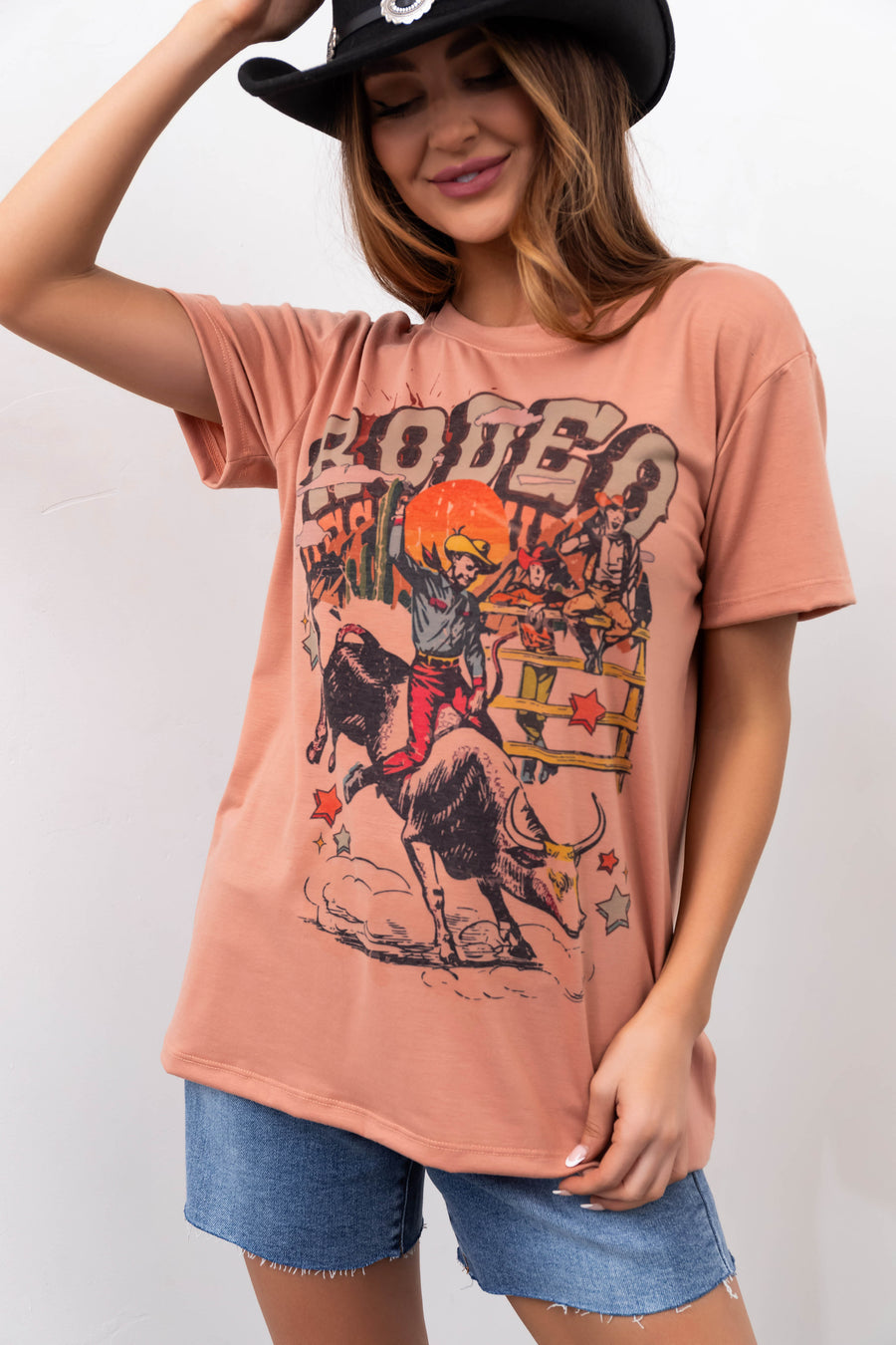 Ginger Rodeo Graphic Short Sleeve Top