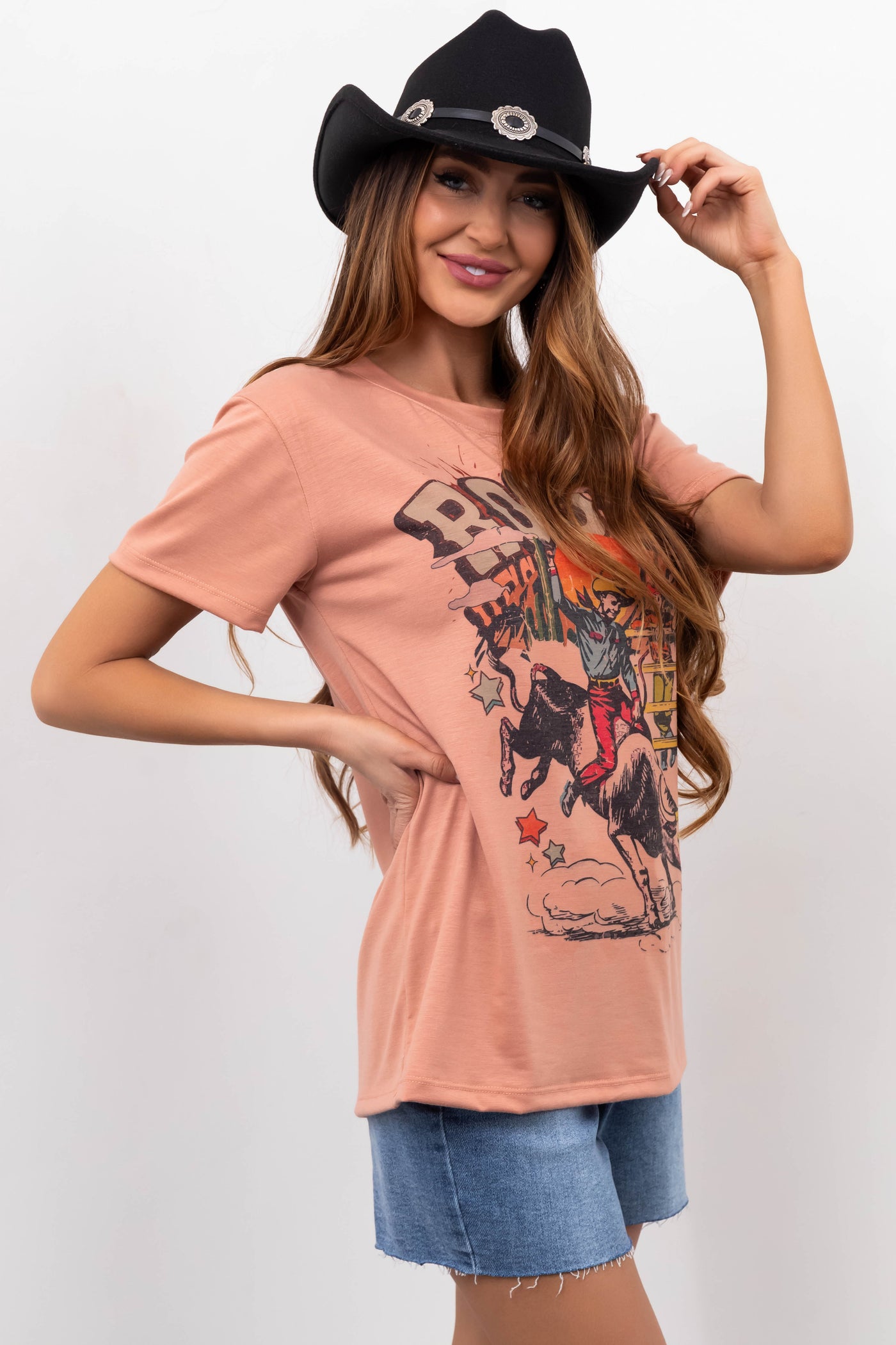 Ginger Rodeo Graphic Short Sleeve Top