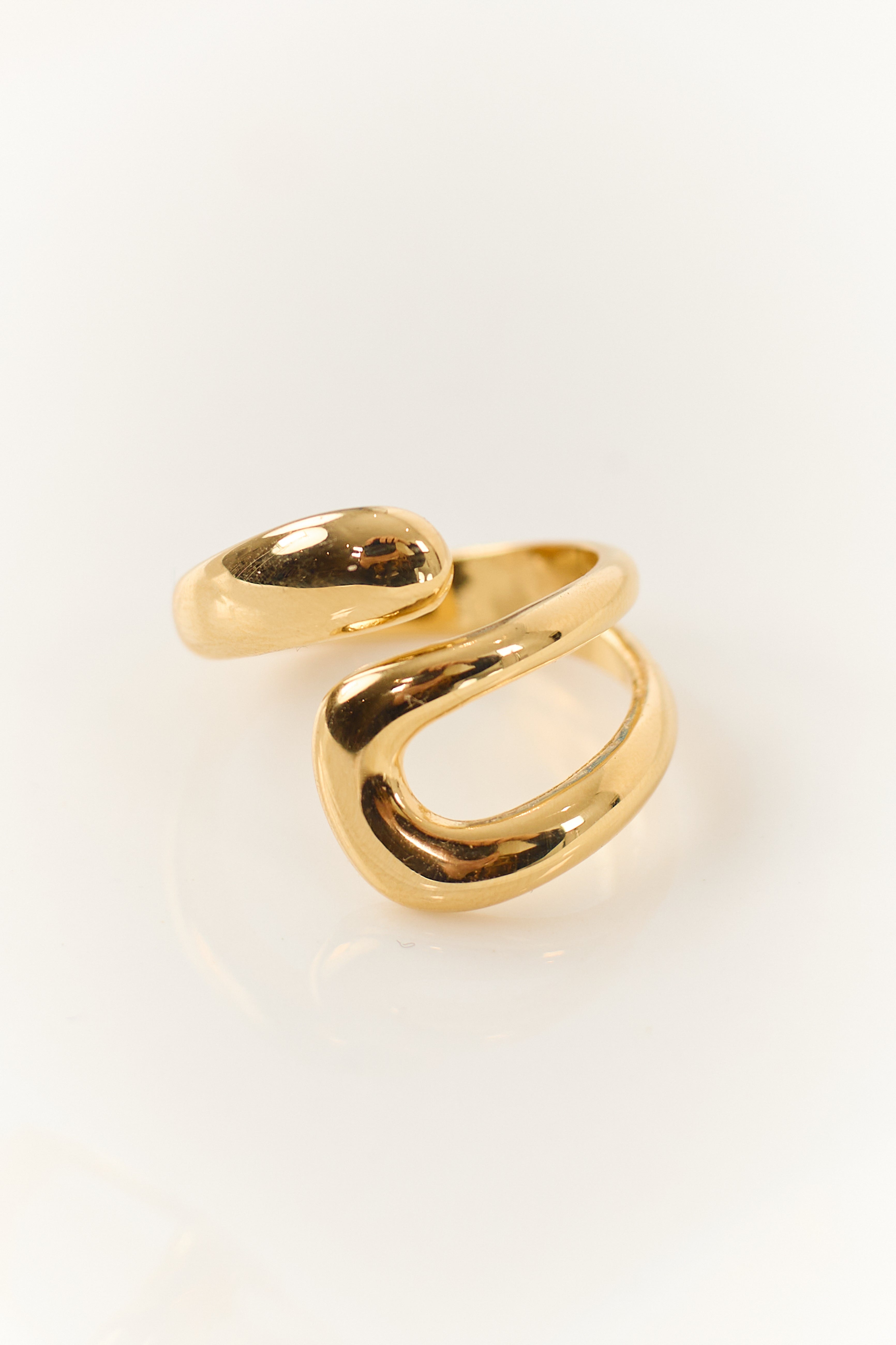Gold Metallic Twist Wrap Ring