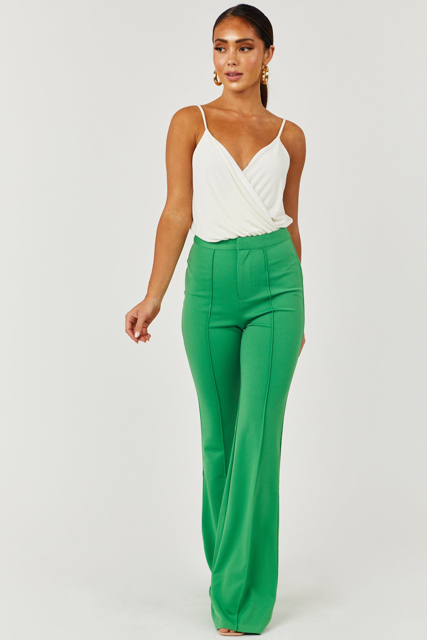4th + Reckless Tall exclusive kick flare pant in sage green | ASOS