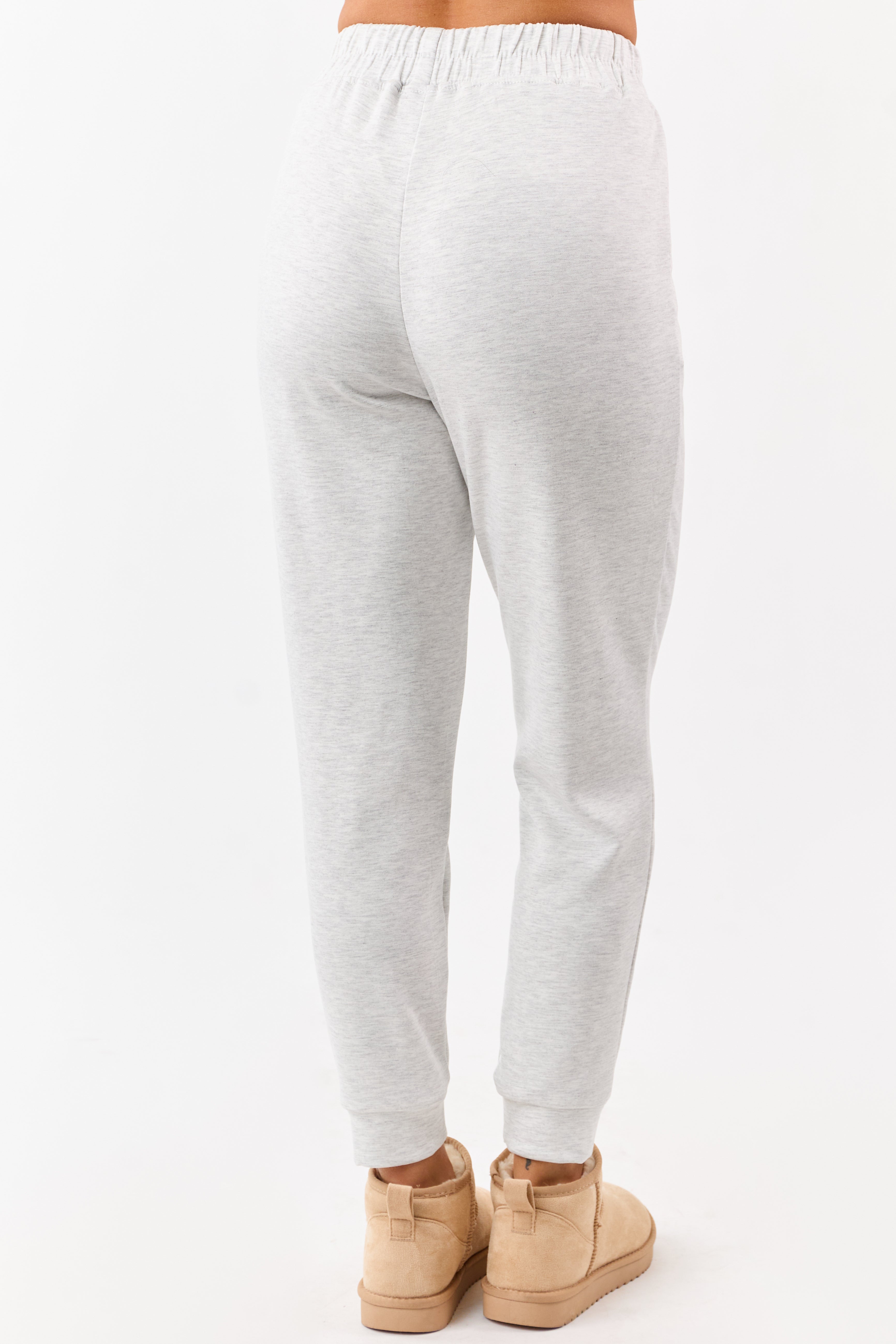 Heather Grey Buttoned Hoodie and Sweatpants Set