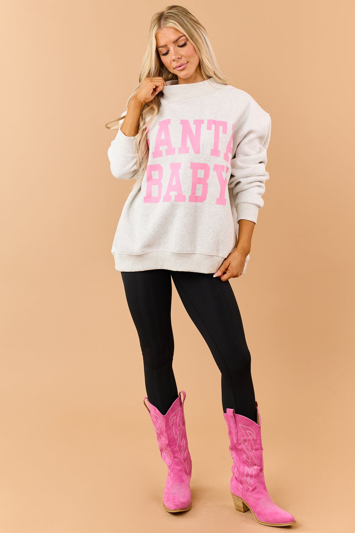 Heather Grey 'Santa Baby' & 'Santa's Fav' Sweatshirt