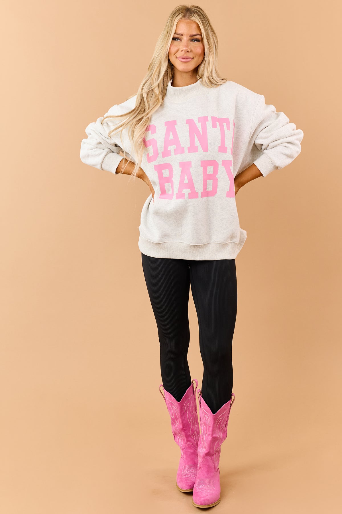 Heather Grey 'Santa Baby' & 'Santa's Fav' Sweatshirt