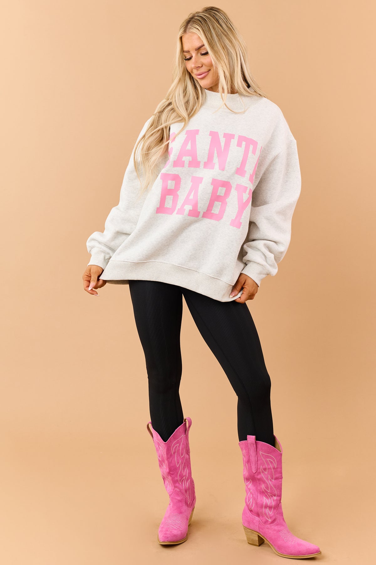 Heather Grey 'Santa Baby' & 'Santa's Fav' Sweatshirt