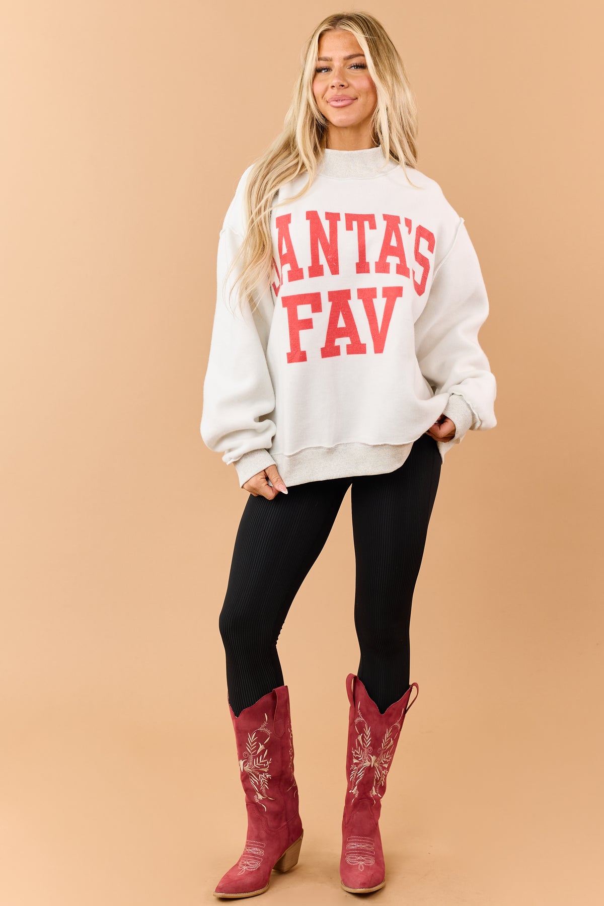 Heather Grey 'Santa Baby' & 'Santa's Fav' Sweatshirt