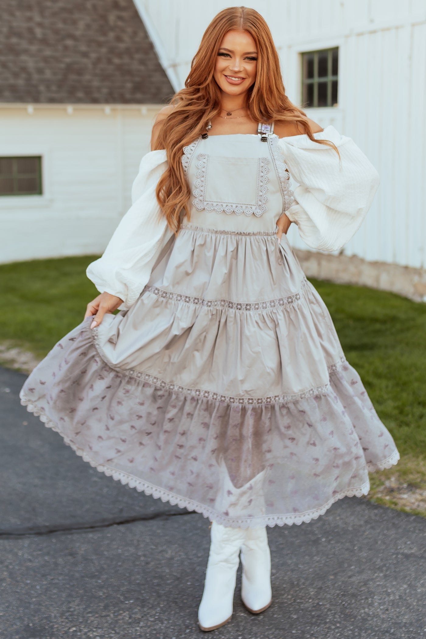 Heather Grey Lace Tiered Overalls Maxi Dress | Lime Lush Boutique Heather Grey Lace Tiered Overalls Maxi Dress | Lime Lush Boutique