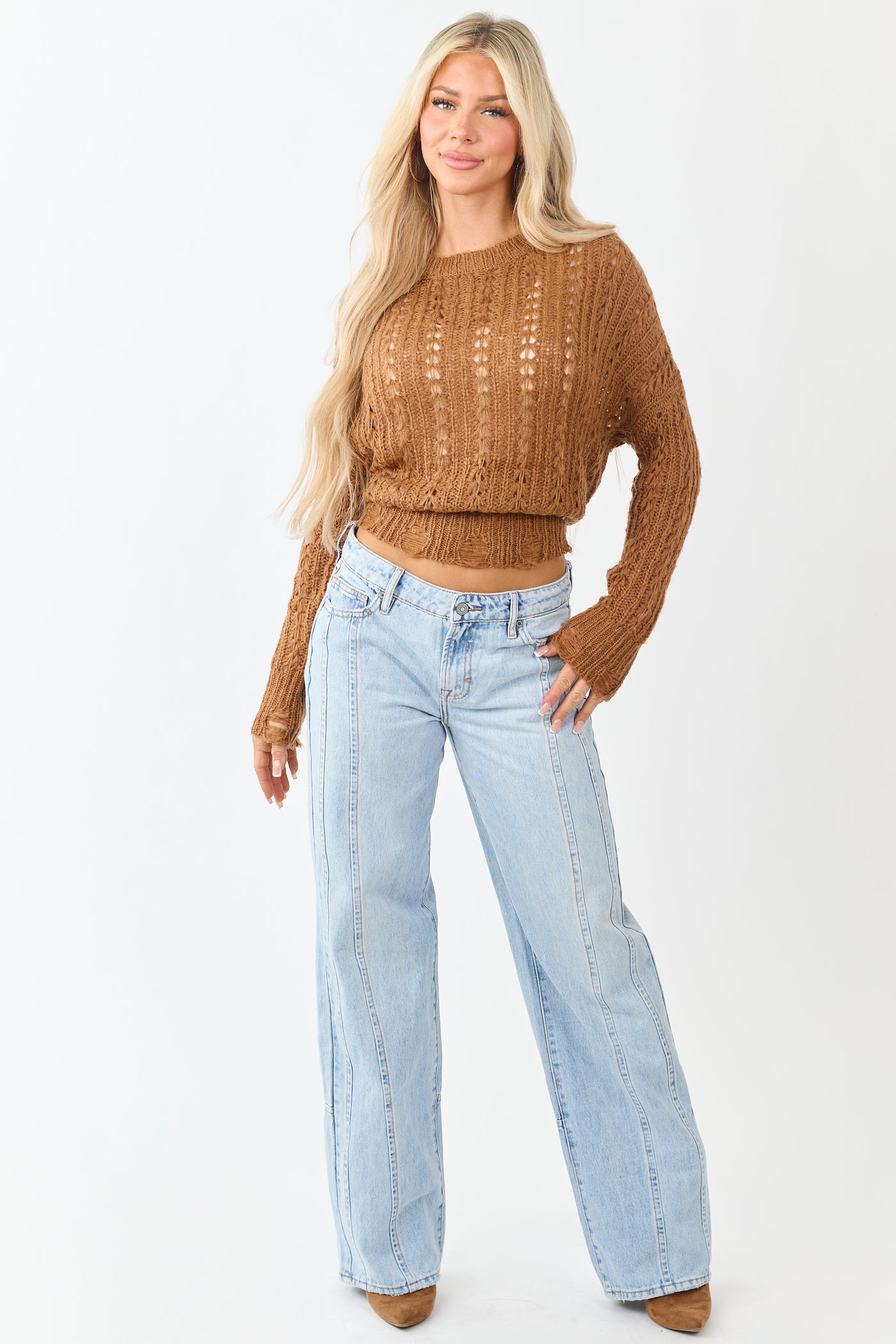 Hidden Light Wash Relaxed Straight Dad Jeans