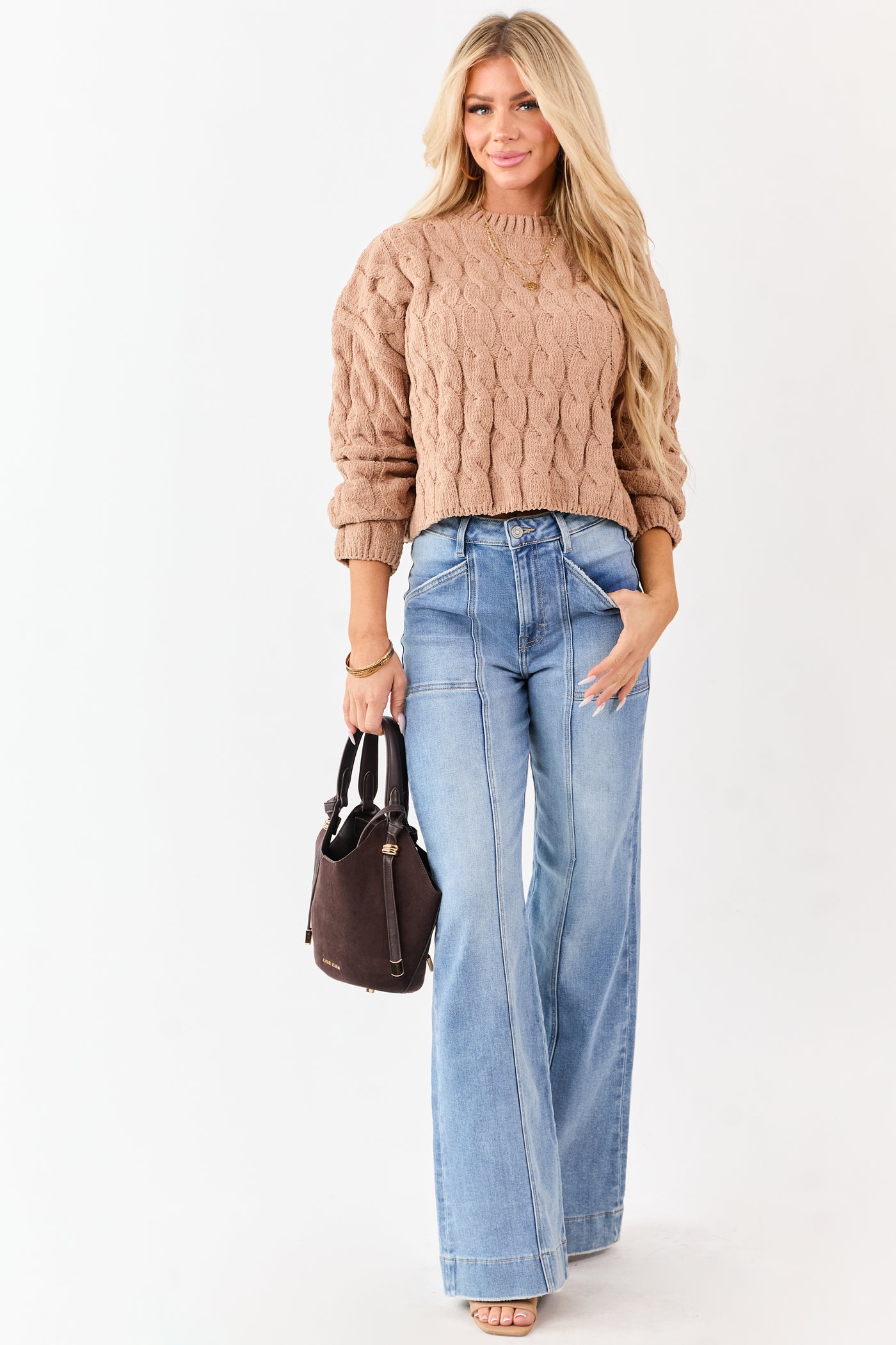 Hidden Medium Wash Stretchy Relaxed Flare Jeans