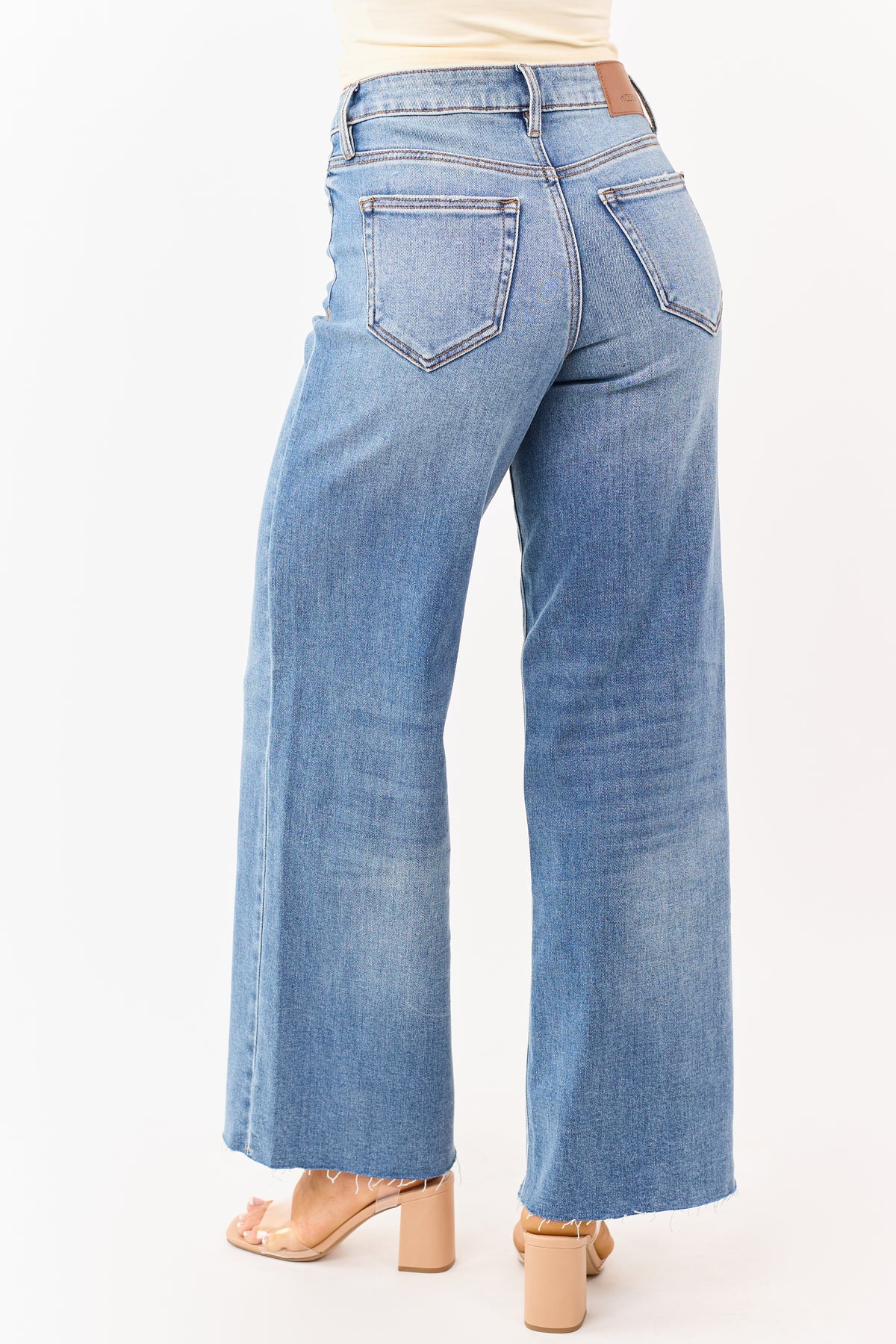 Jean Note Hidden Premium Dark Wash Wide Leg Stretchy Jeans | Lime Lush Boutique