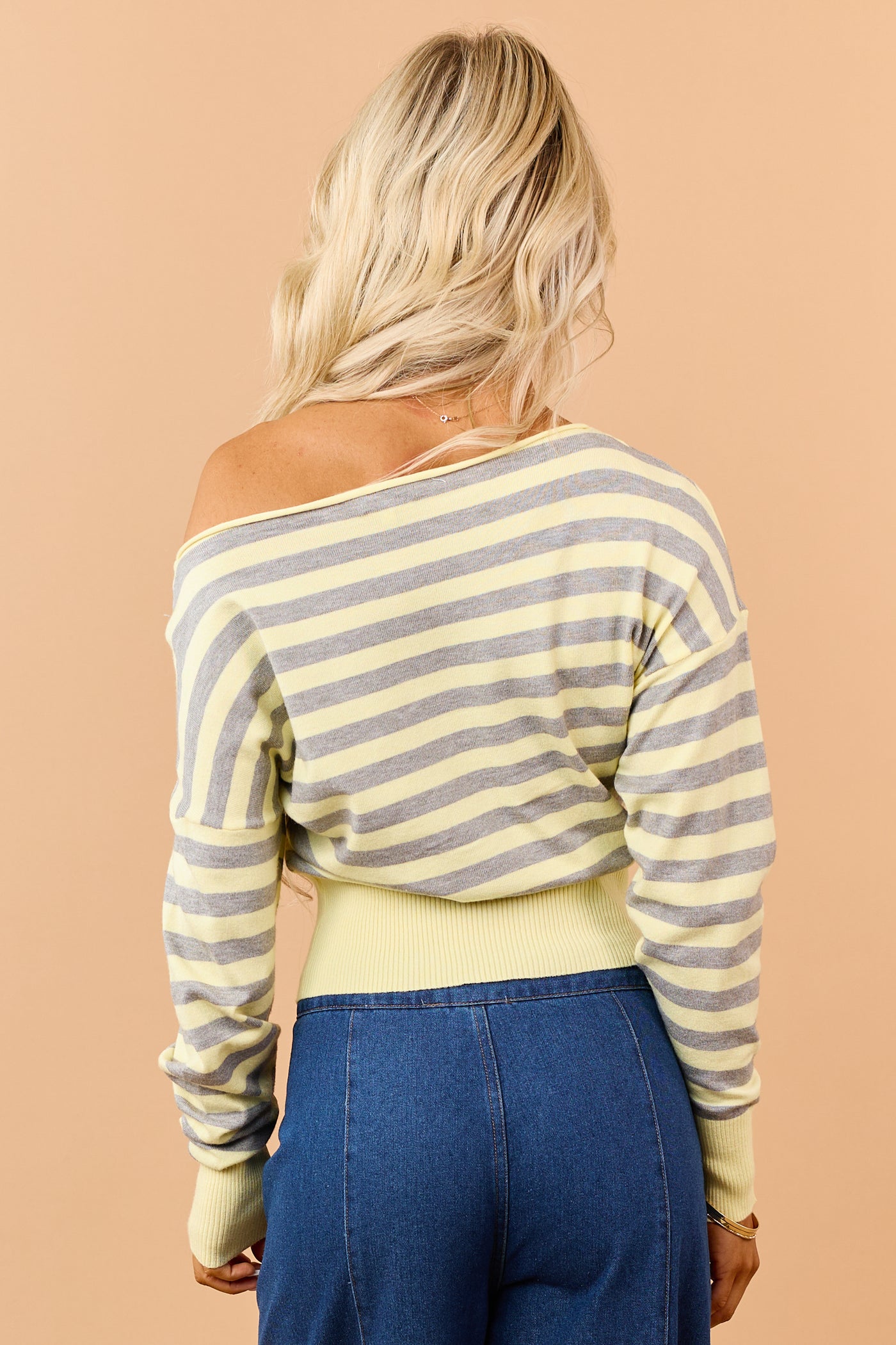 Honeysuckle Striped Boatneck Soft Knit Sweater