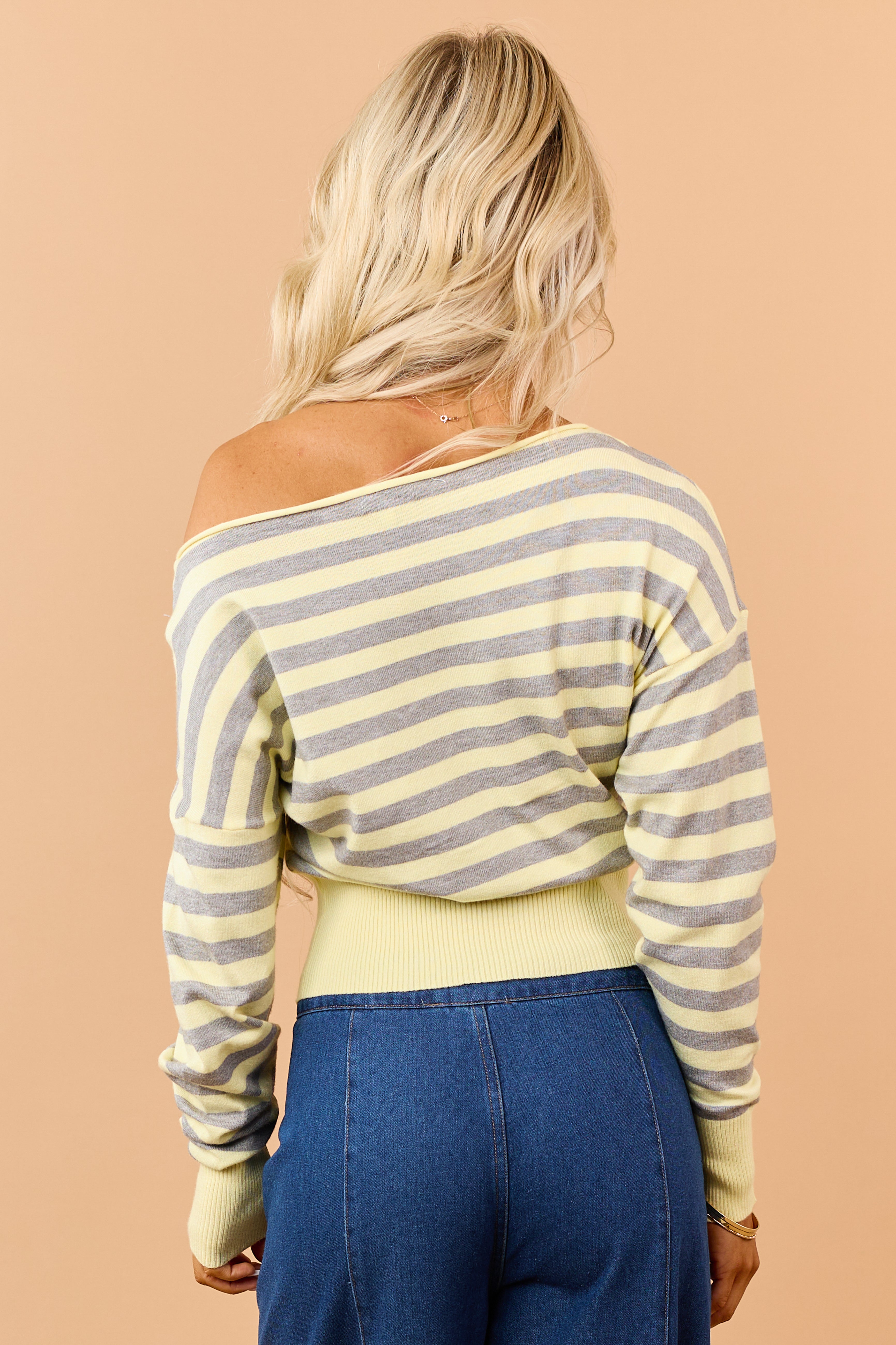 Honeysuckle Striped Boatneck Soft Knit Sweater