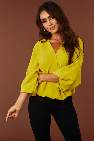 Honeysuckle V Neck Dolman Long Sleeve Top