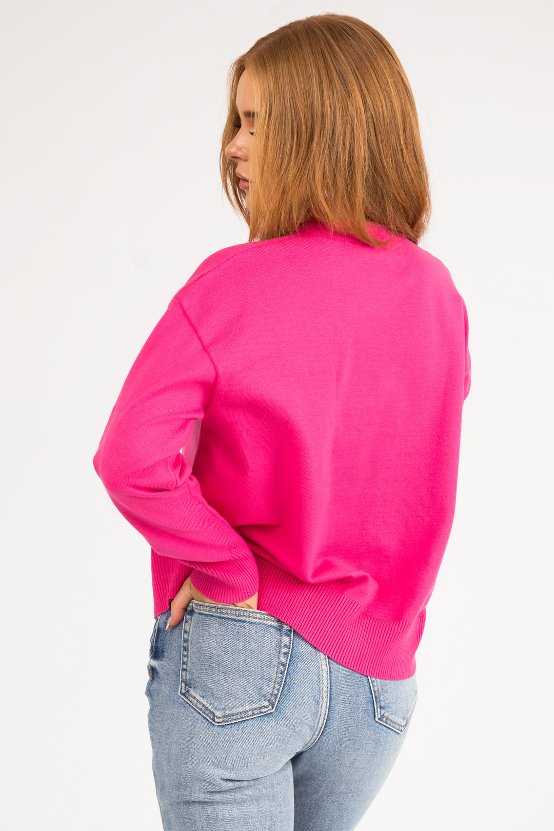 Hot pink crew neck Clearance
